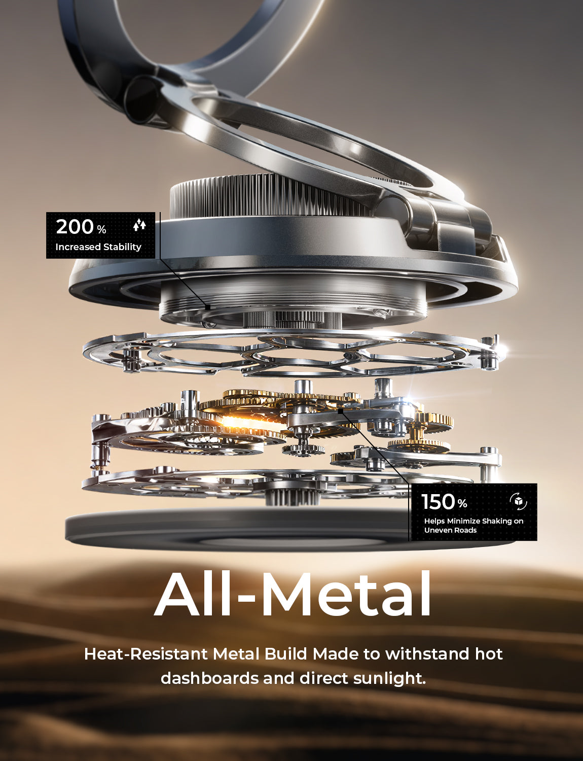 LISEN 360° Vacuum Suction MagSafe Car Mount