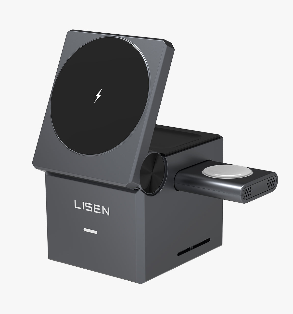 LISEN Qi2 3-in-1 MagSafe Faltbare Ladestation