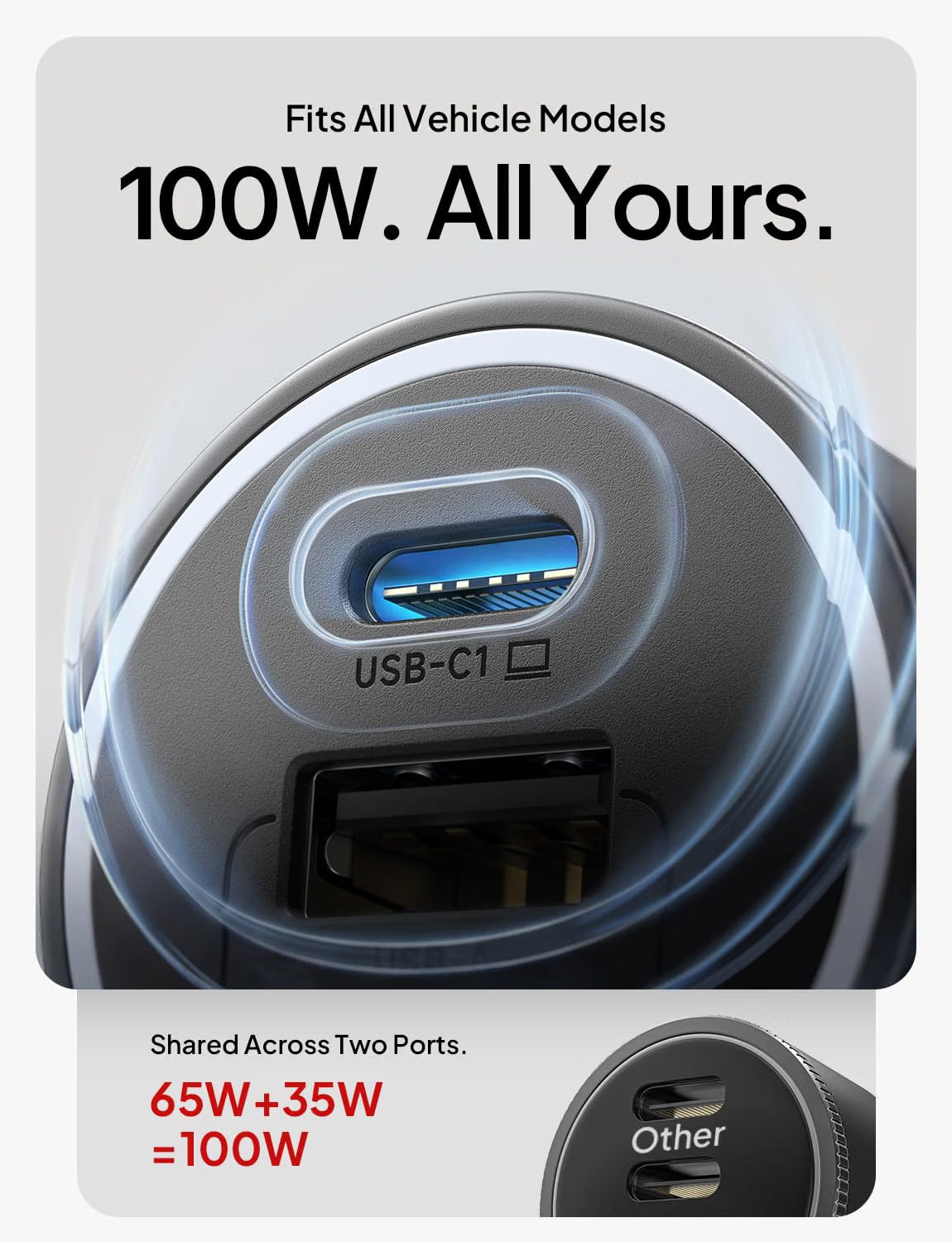 LISEN 136W Car Charger USB C Fast Charge, for iPhone 18 Pro Max, iPhone Duo