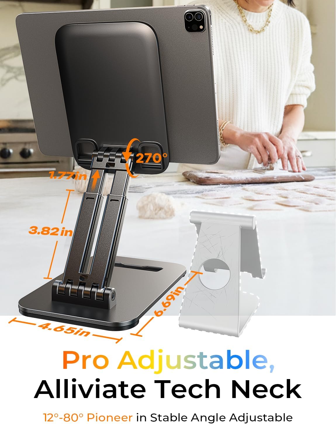 LISEN for iPad Tablet Stand for Desk Portable Monitor Stand iPad Holder