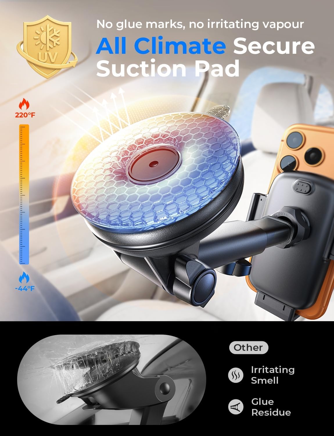 LISEN Car Phone Holder, Mobile Dashboard Car Phone Holder Air Vent