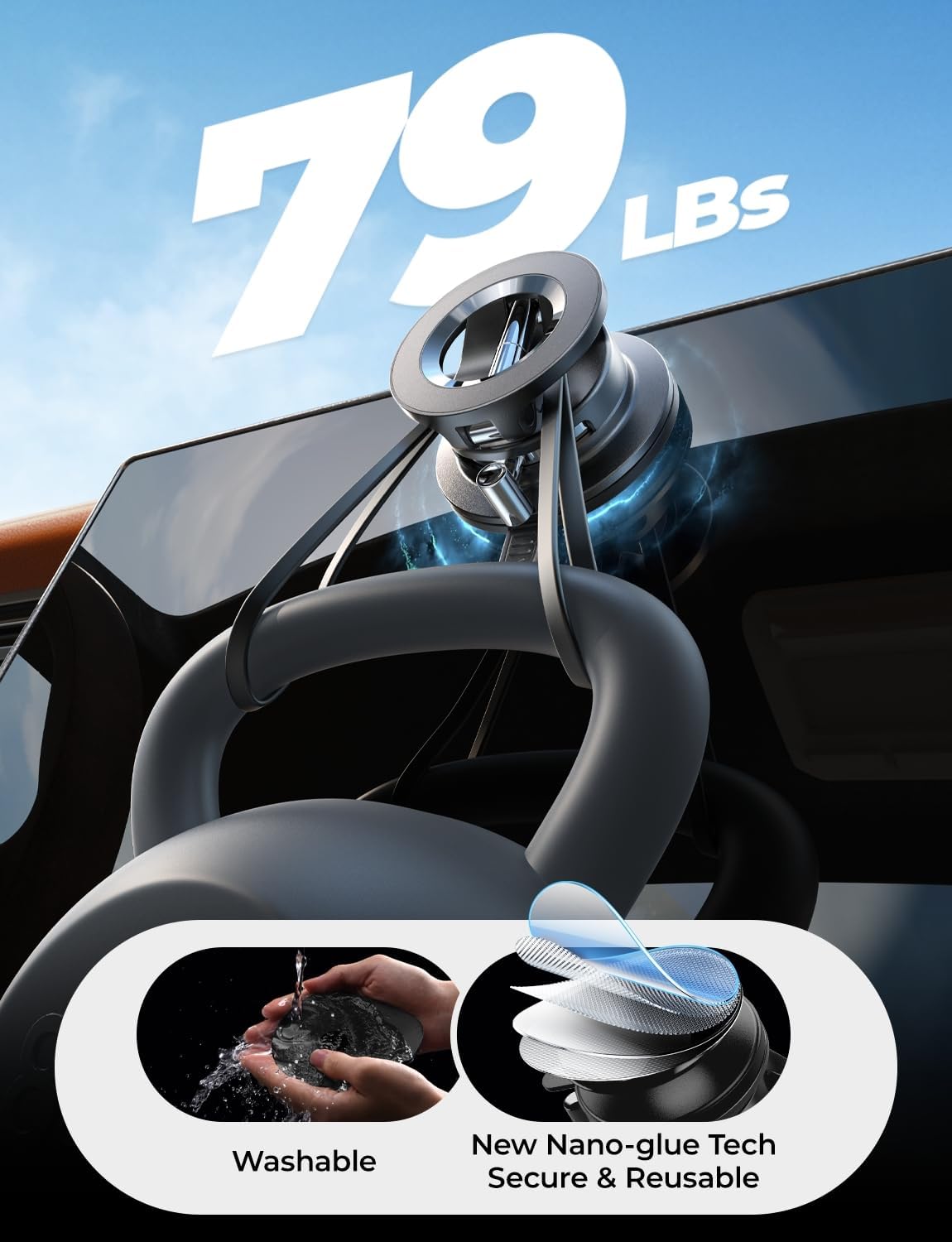 LISEN for Magsafe Car Mount, Cell Phone Holders for Your Car