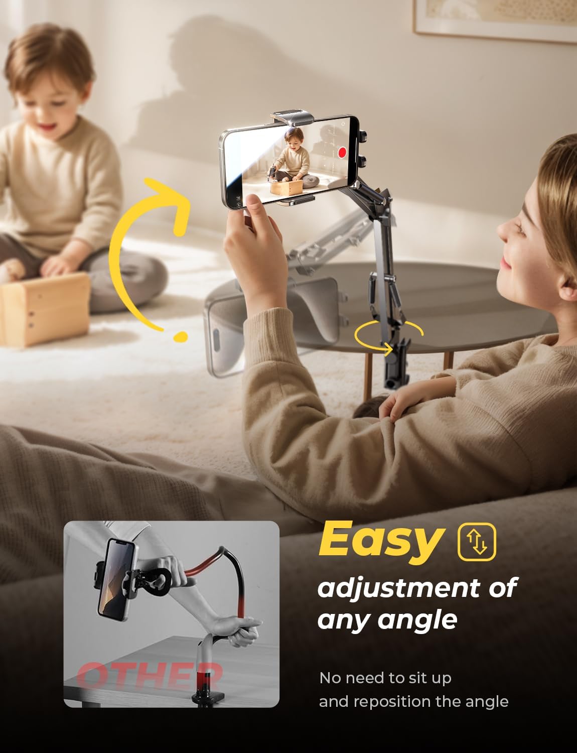 LISEN Gooseneck Phone Holder for Bed Desk