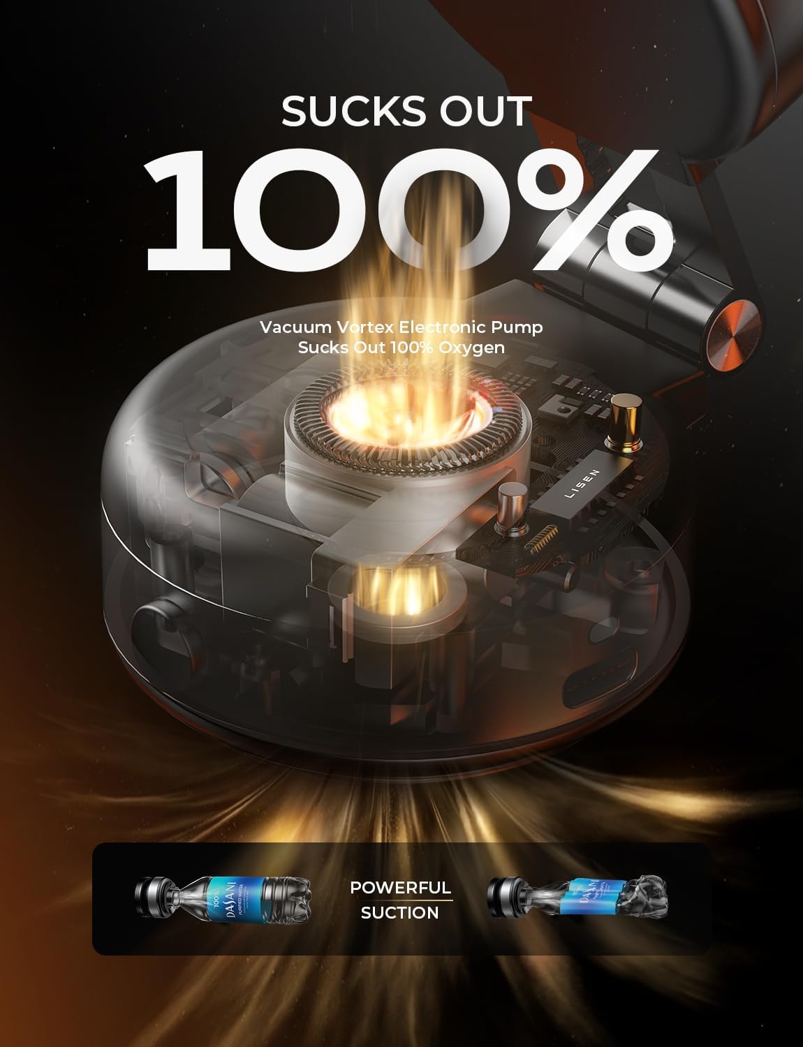 LISEN 電動吸盤式スマホマウント