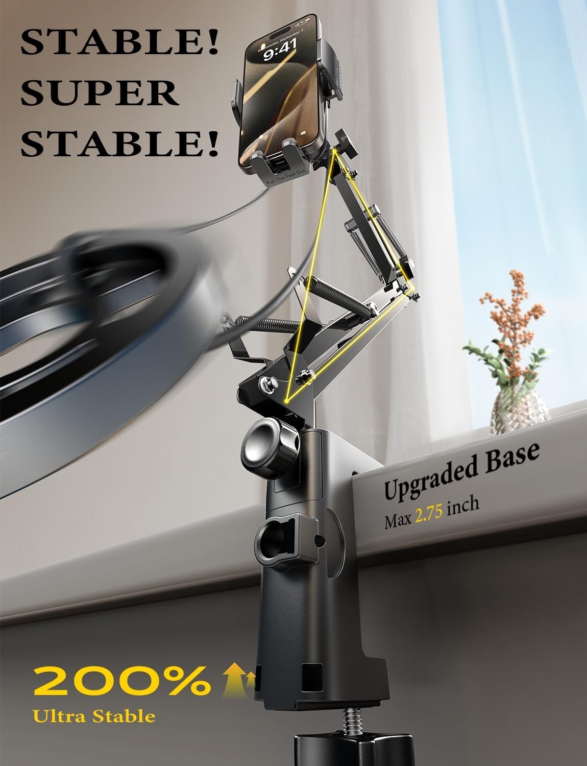 LISEN Gooseneck Phone Holder for Bed Desk