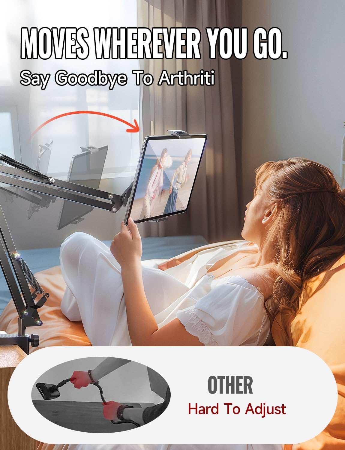 LISEN Tablet Stand iPad Stand for Desk & Bed