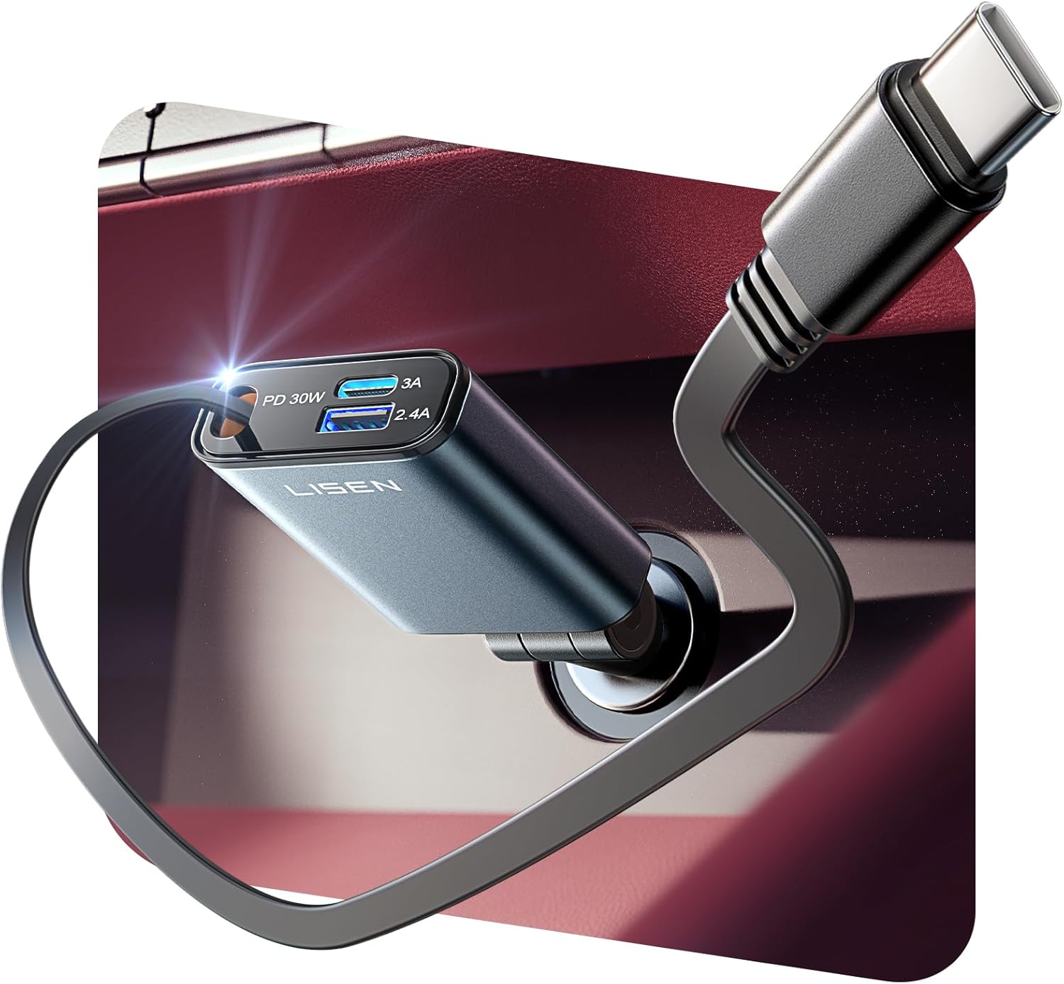 LISEN Retractable Car Charger