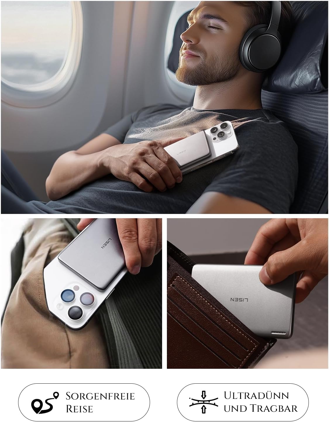 LISEN Powerbank MagSafe Slim Magnetic