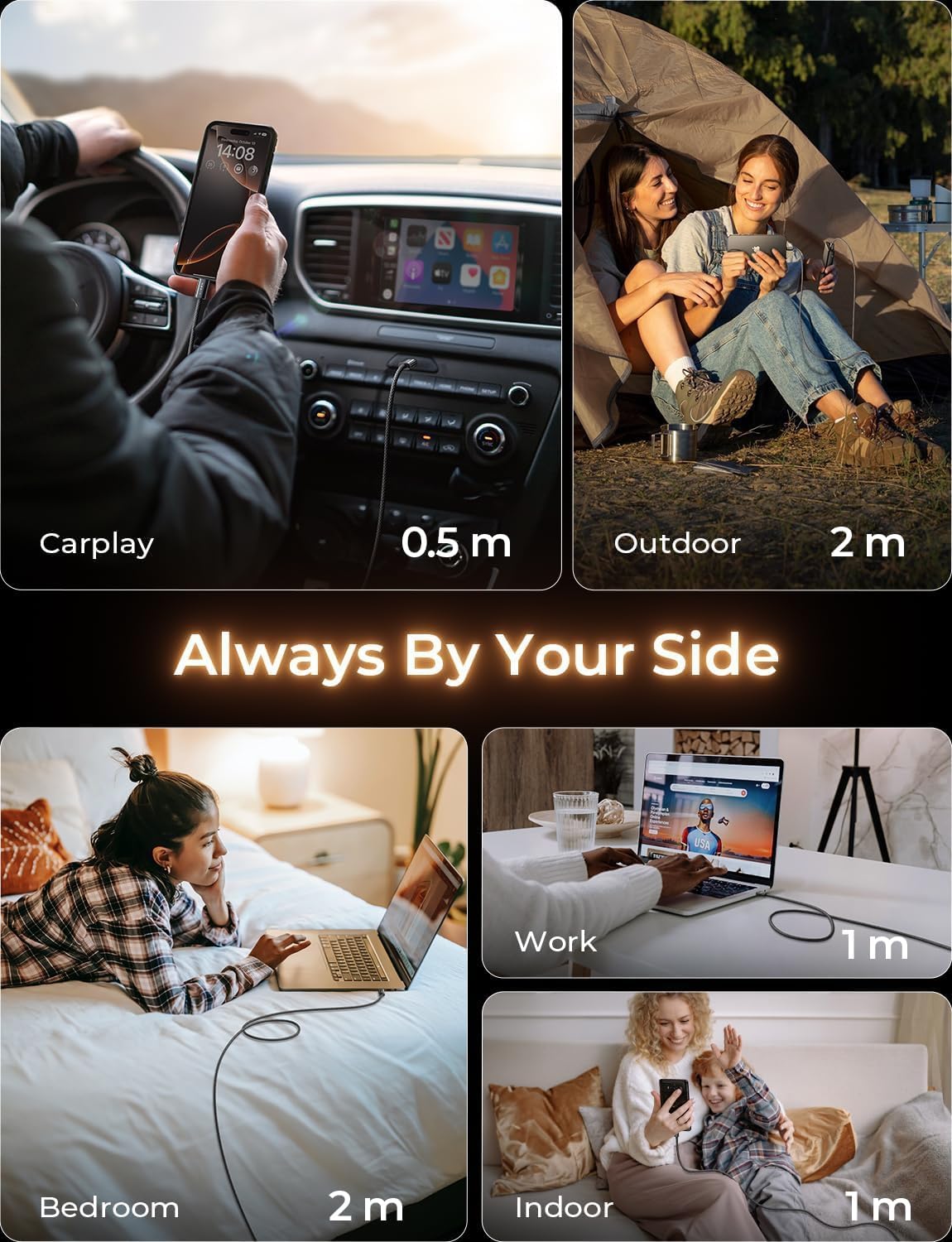 LISEN USB C to USB C Cable 60W
