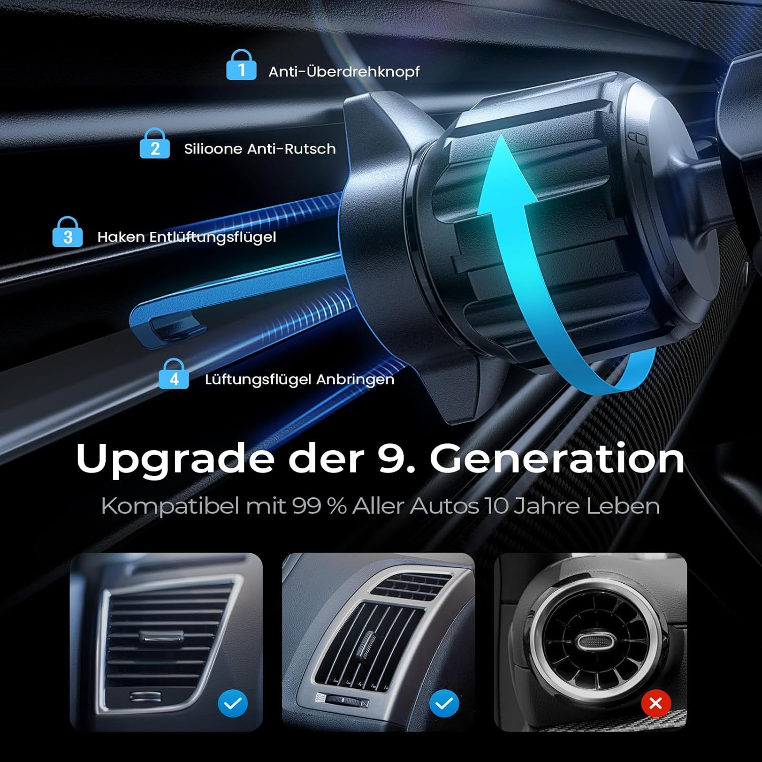 LISEN For Magsafe Car Mount 15 W Mobile Phone Holder Car