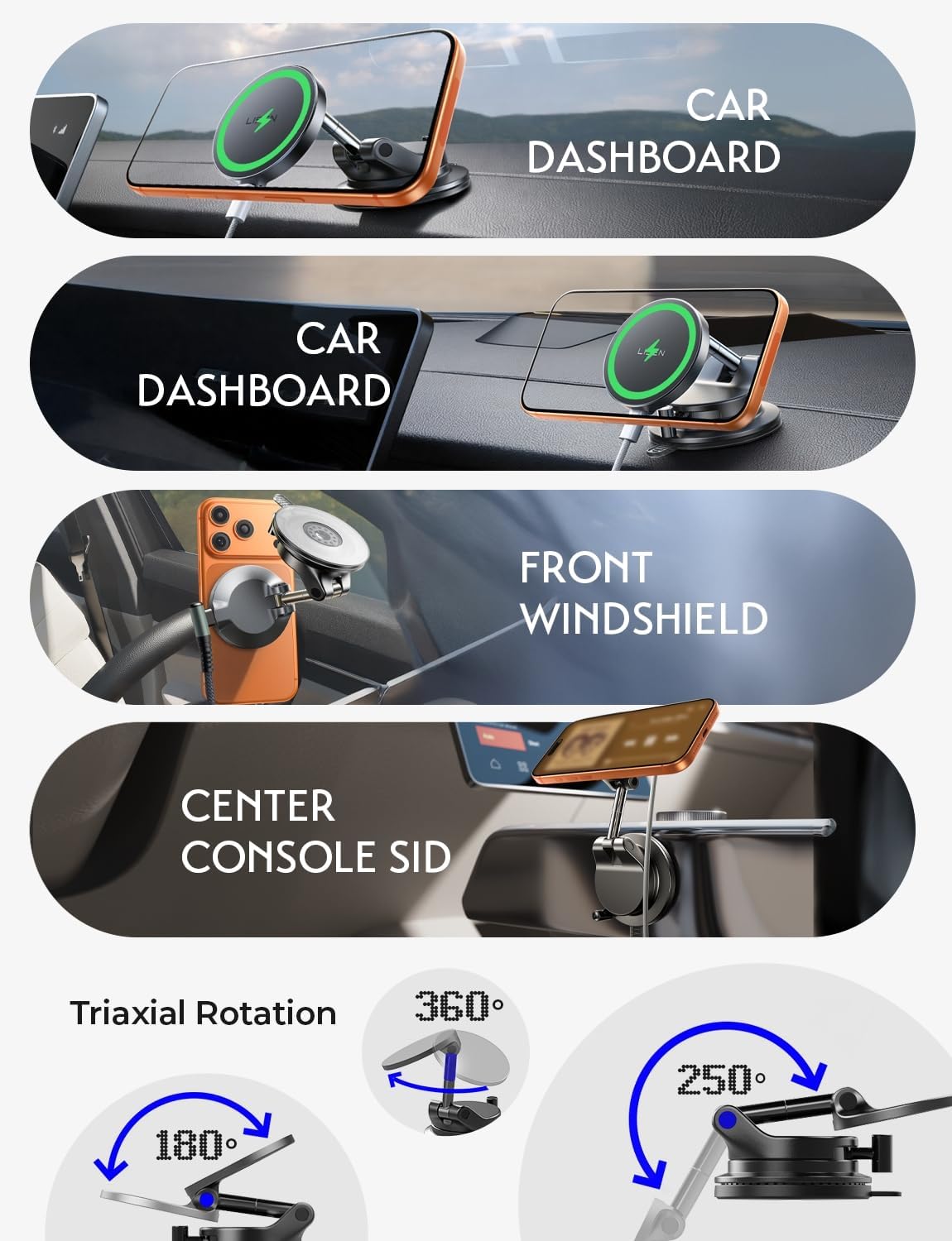 LISEN Car Phone Holder Retractable