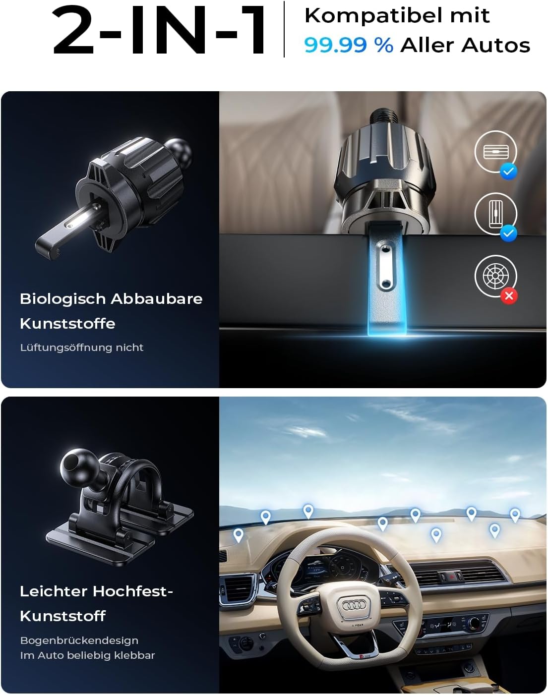 LISEN For Magsafe Car Mount 15 W Mobile Phone Holder Car