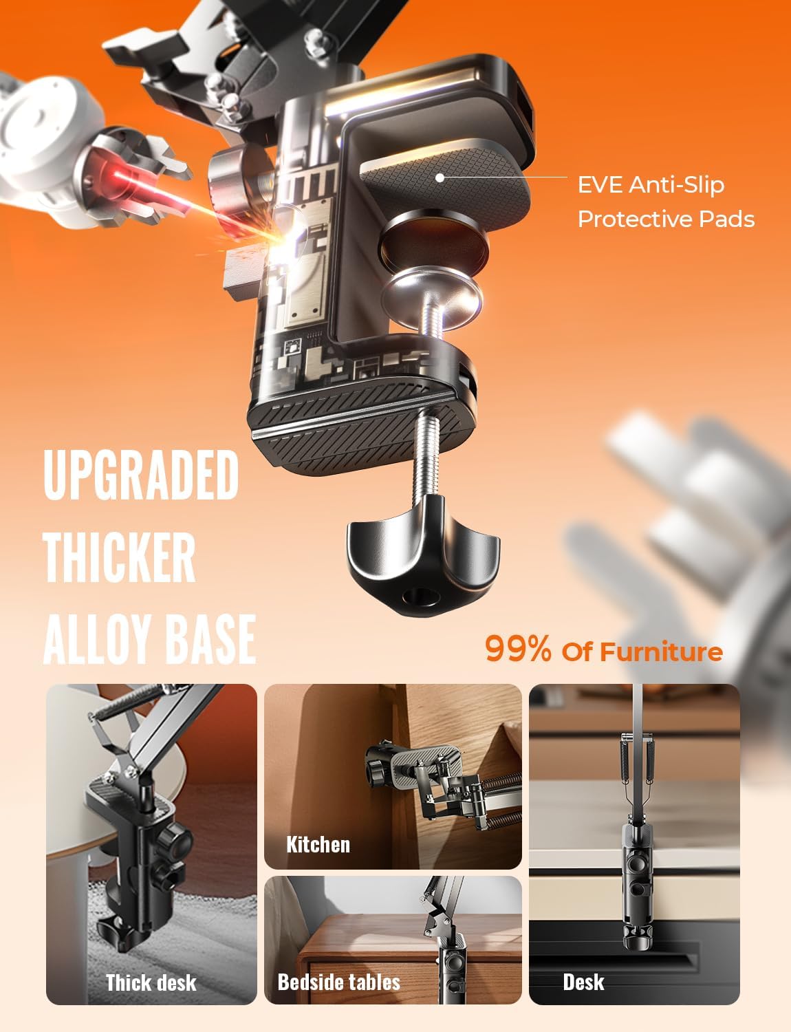 LISEN Tablet Stand iPad Stand for Desk & Bed