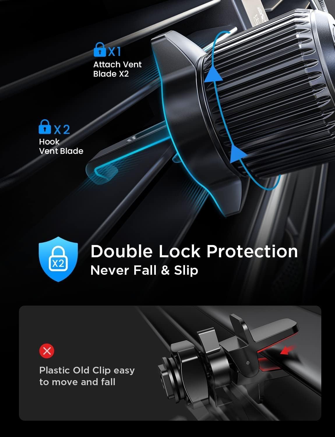 LISEN Car Phone Mount, Phone Holders for Your Car