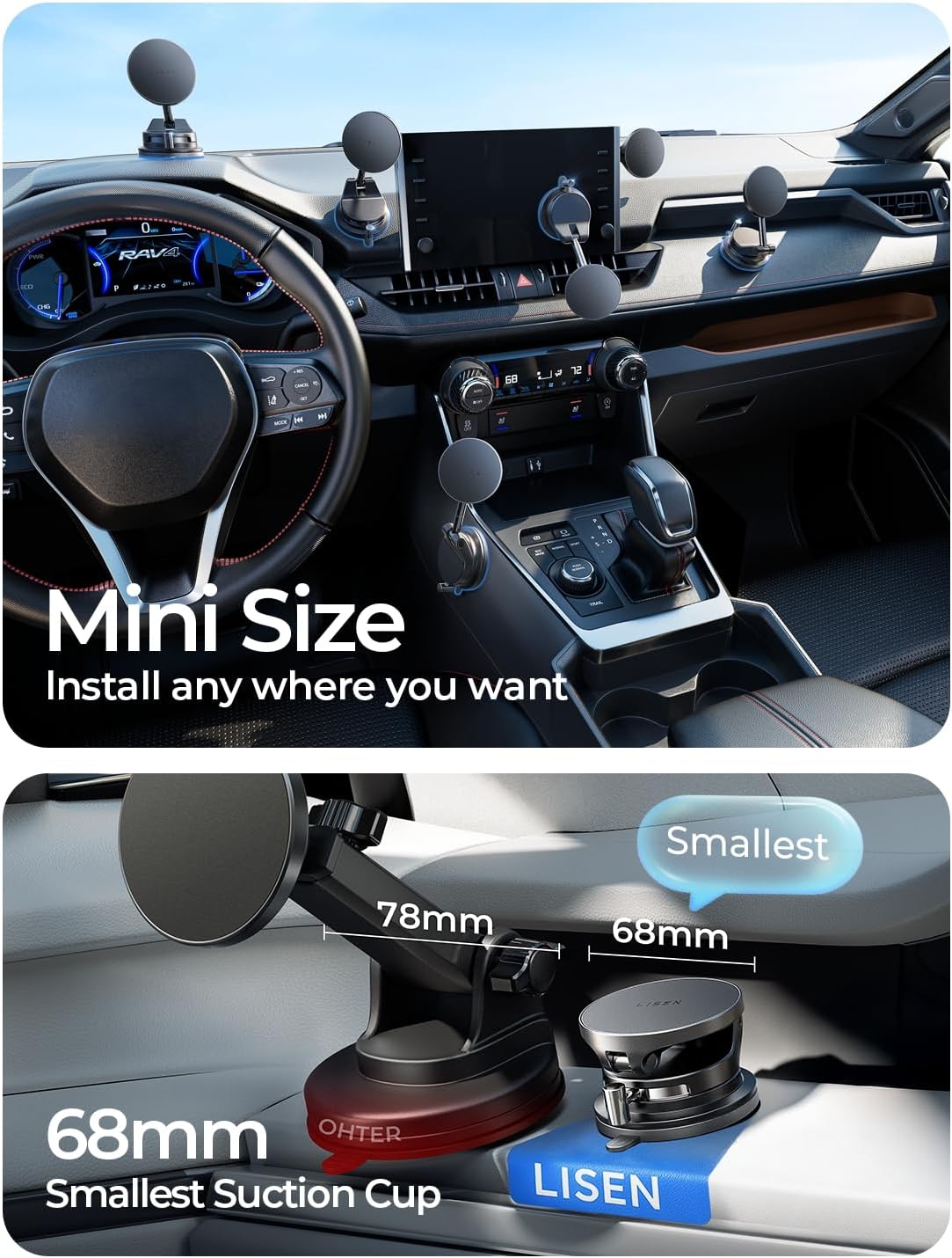 LISEN Car Phone Holder Retractable