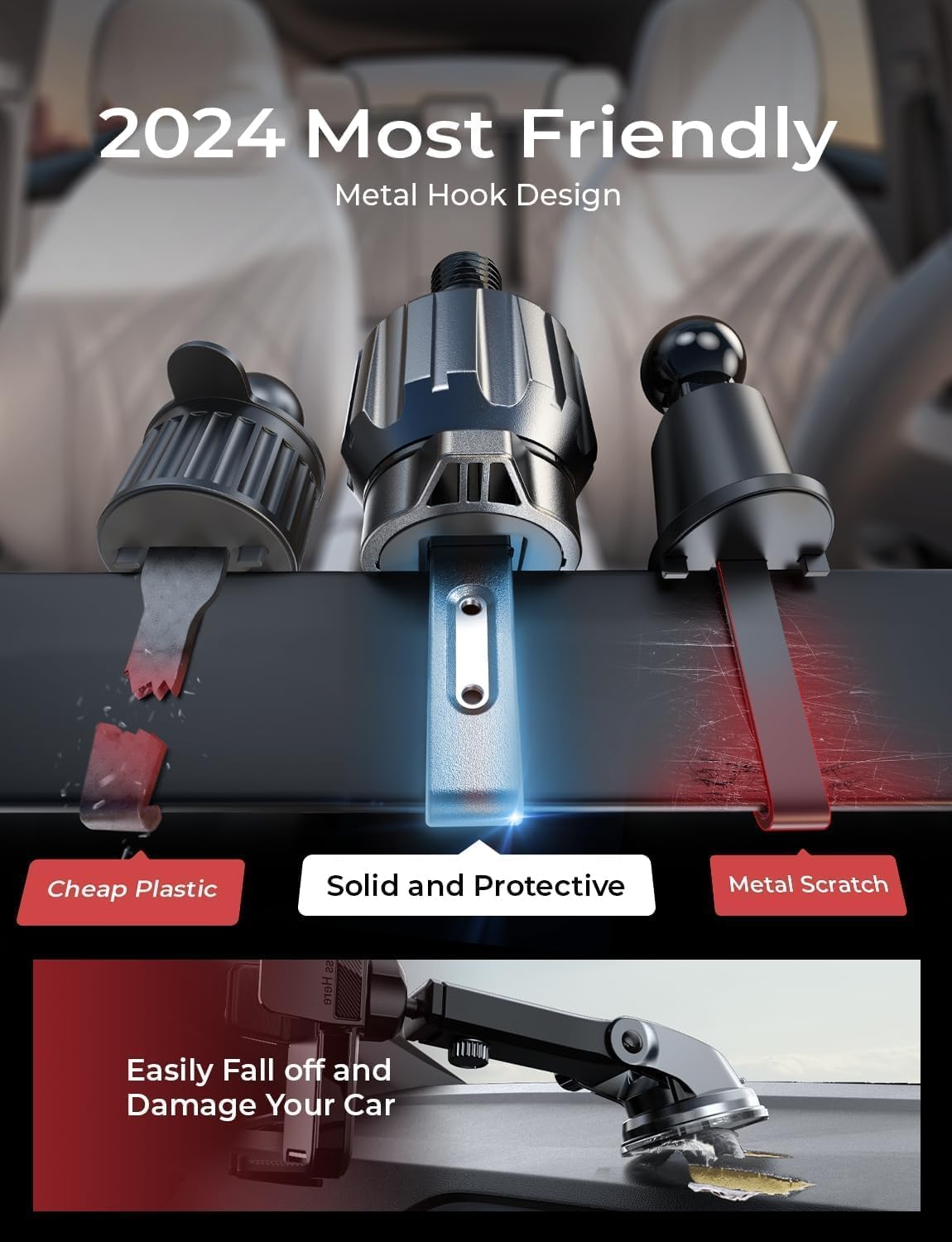 LISEN Car Phone Mount, Phone Holders for Your Car