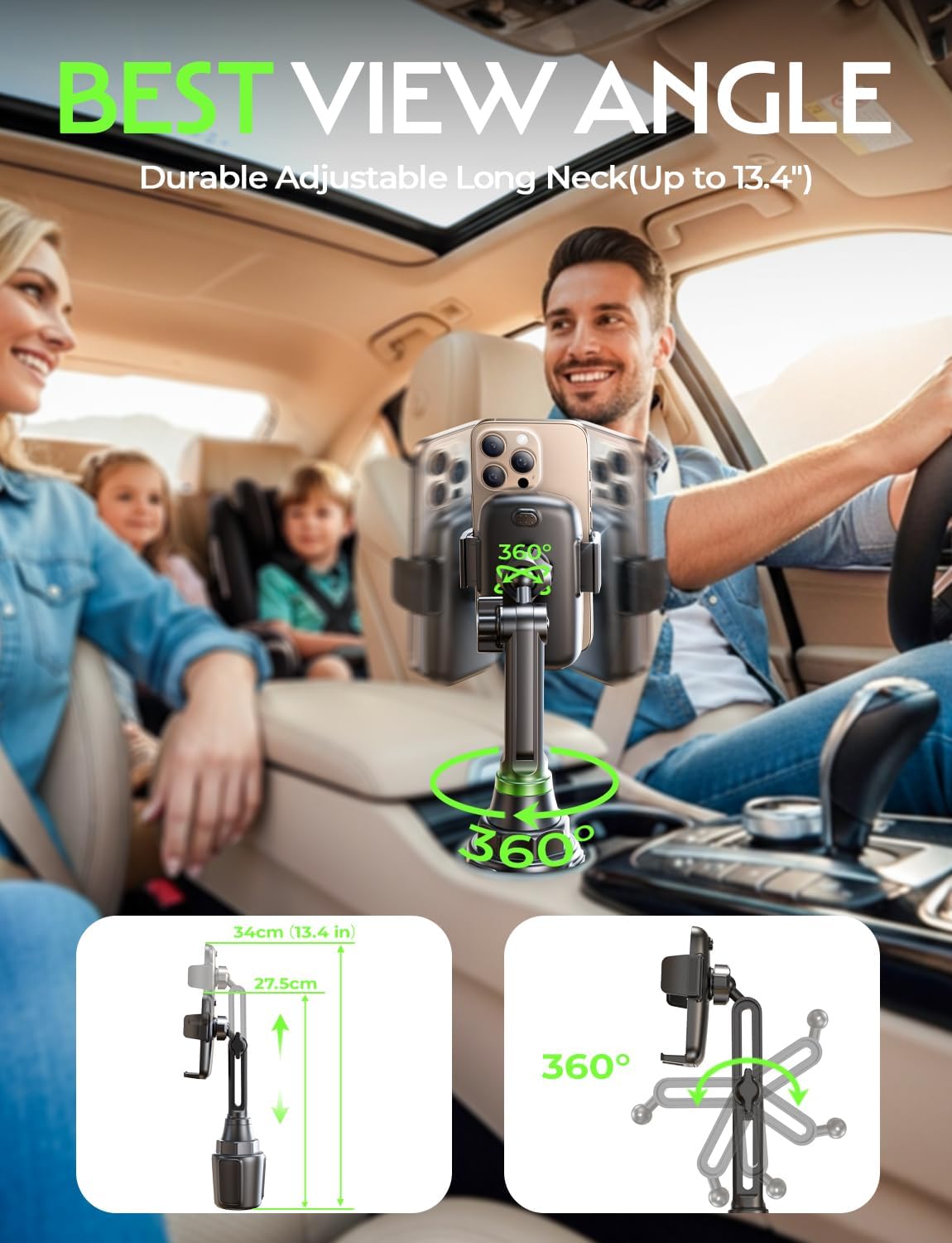 Lisen Getränkehalter-Handyhalterung fürs Auto