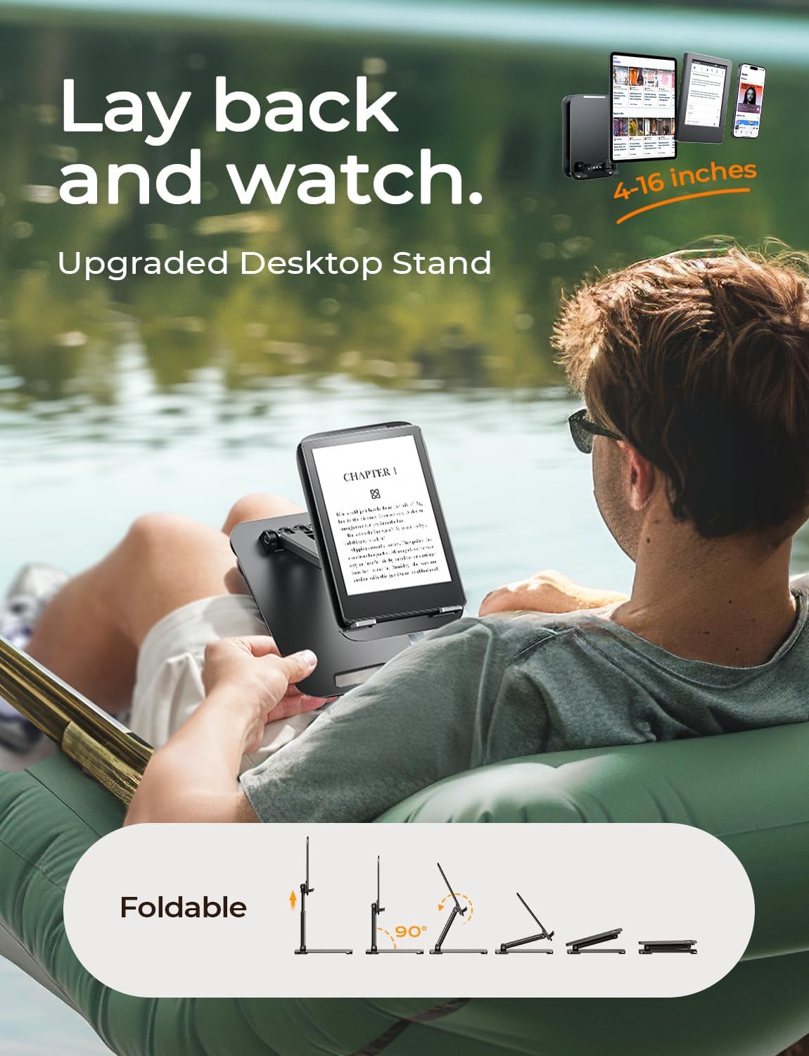 LISEN iPad-Ständer für den Schreibtisch, praktisches Homeoffice-Zubehör für Männer, Frauen und Kinder, tragbarer Monitorständer für iPad A16, Zubehör für den Schalter