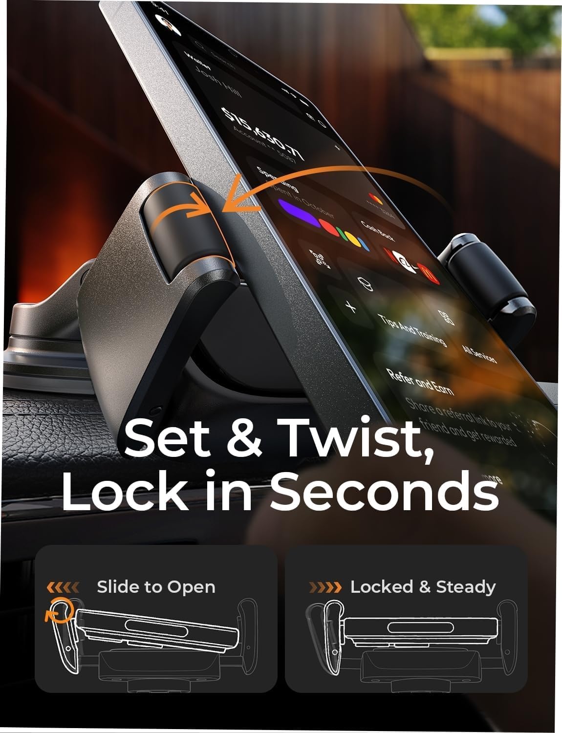 LISEN Auto-Adjust Suction Car Mount