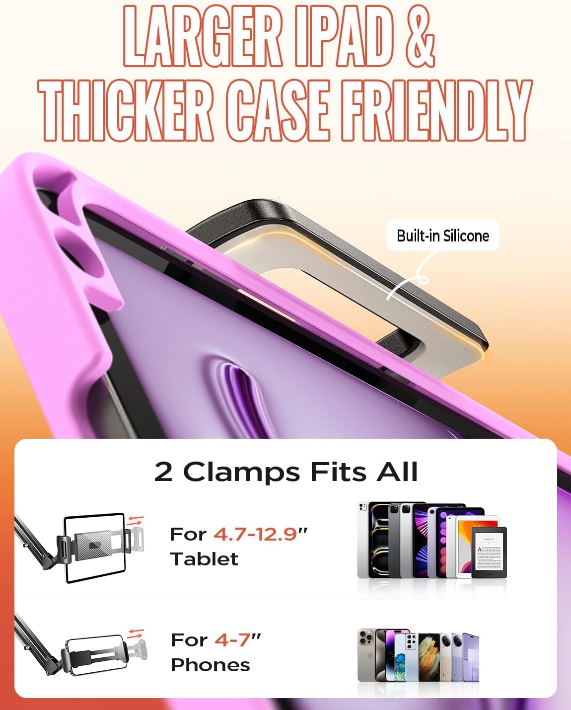 LISEN Tablet Stand iPad Stand for Desk & Bed