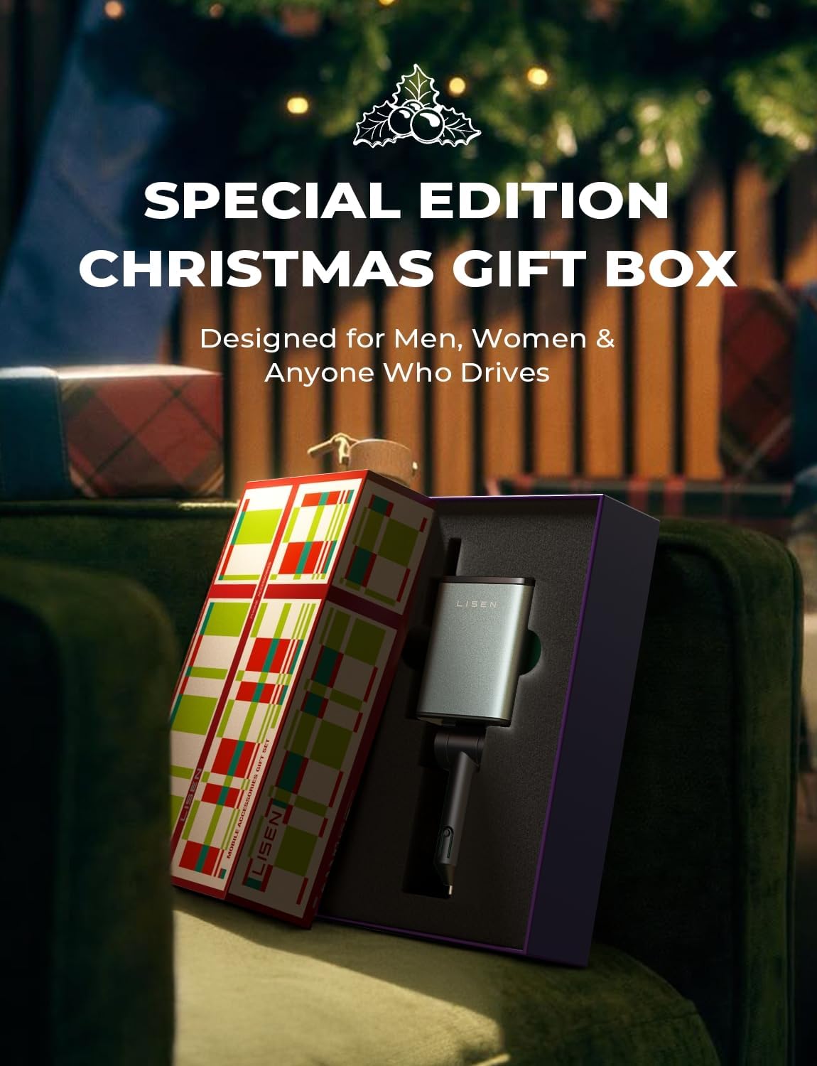 LISEN Retractable Car Charger Gift Box Edition