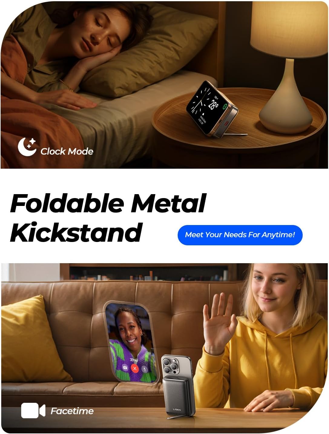 LISEN Qi2 急速充電 ポータブル MagSafe パワーバンク