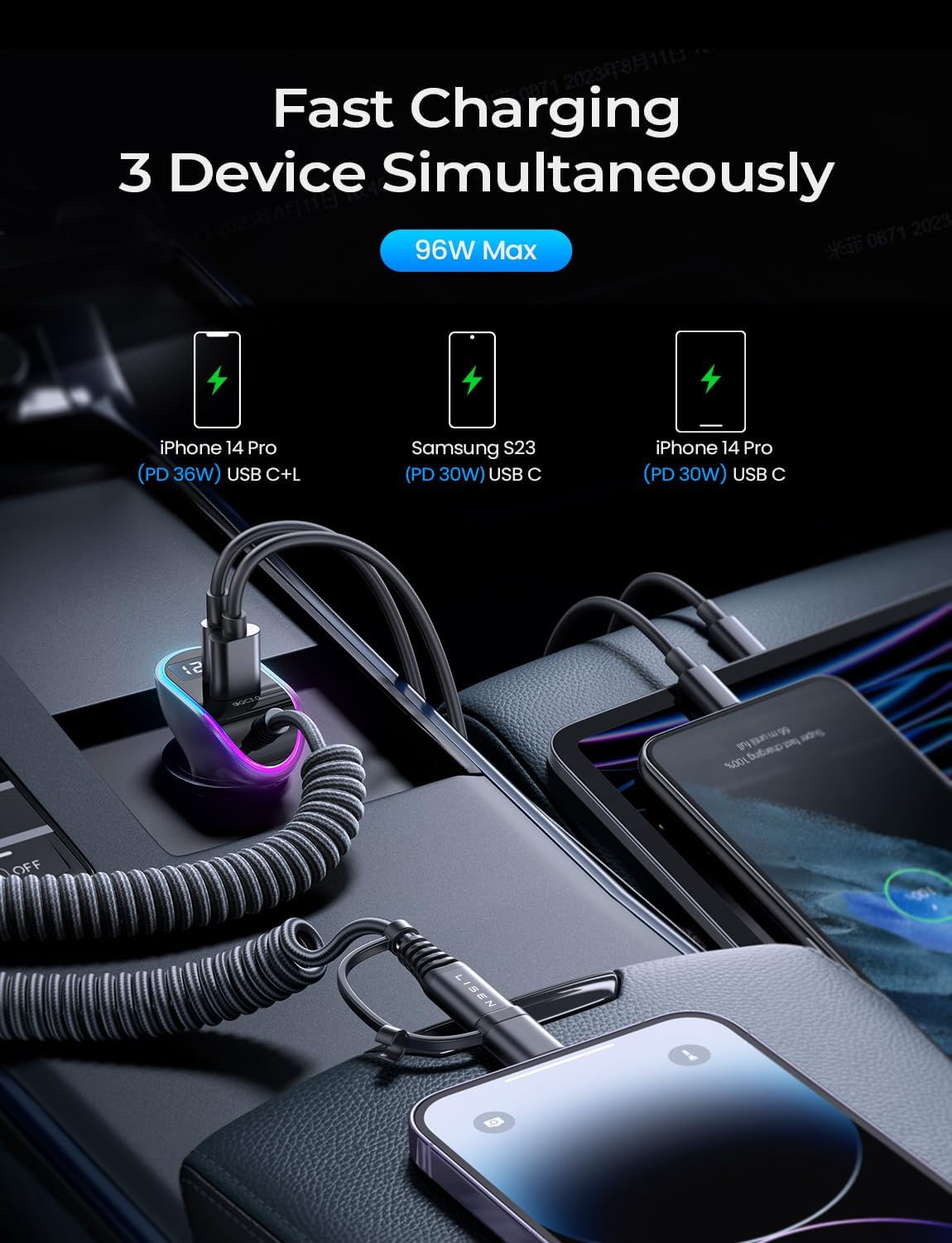 Lisen USB C&L カーチャージャー