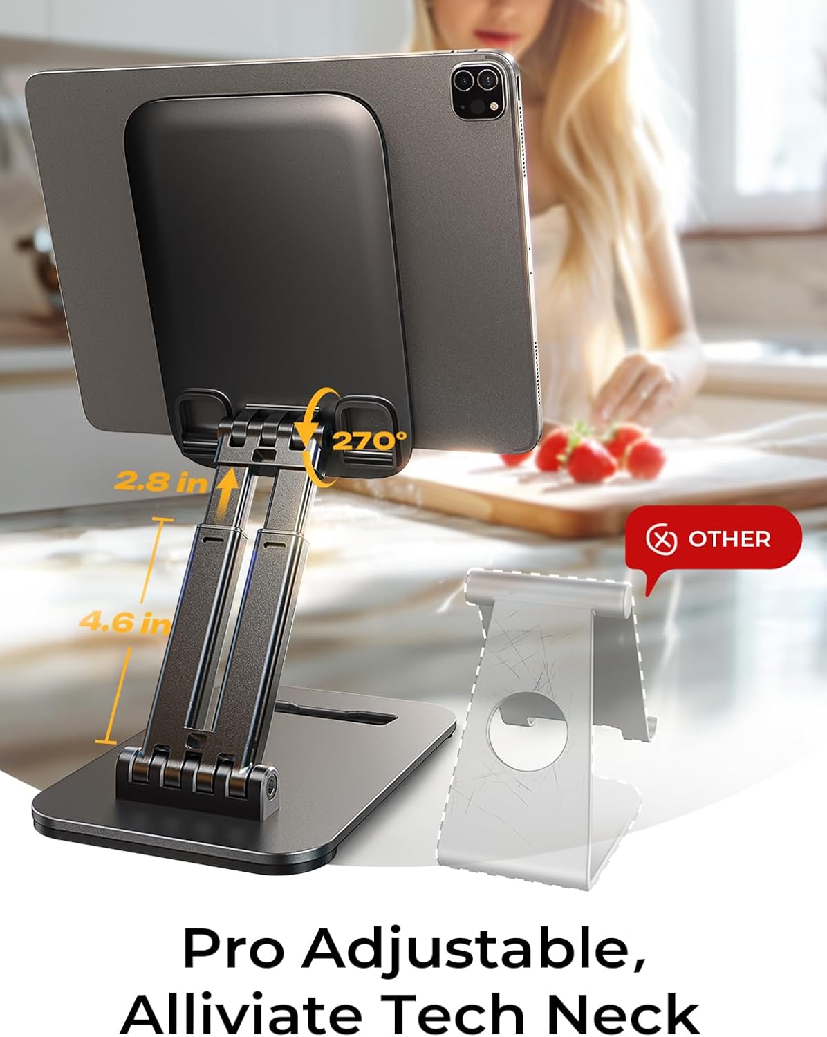 Lisen Tablet-Ständer für den Schreibtisch, tragbar