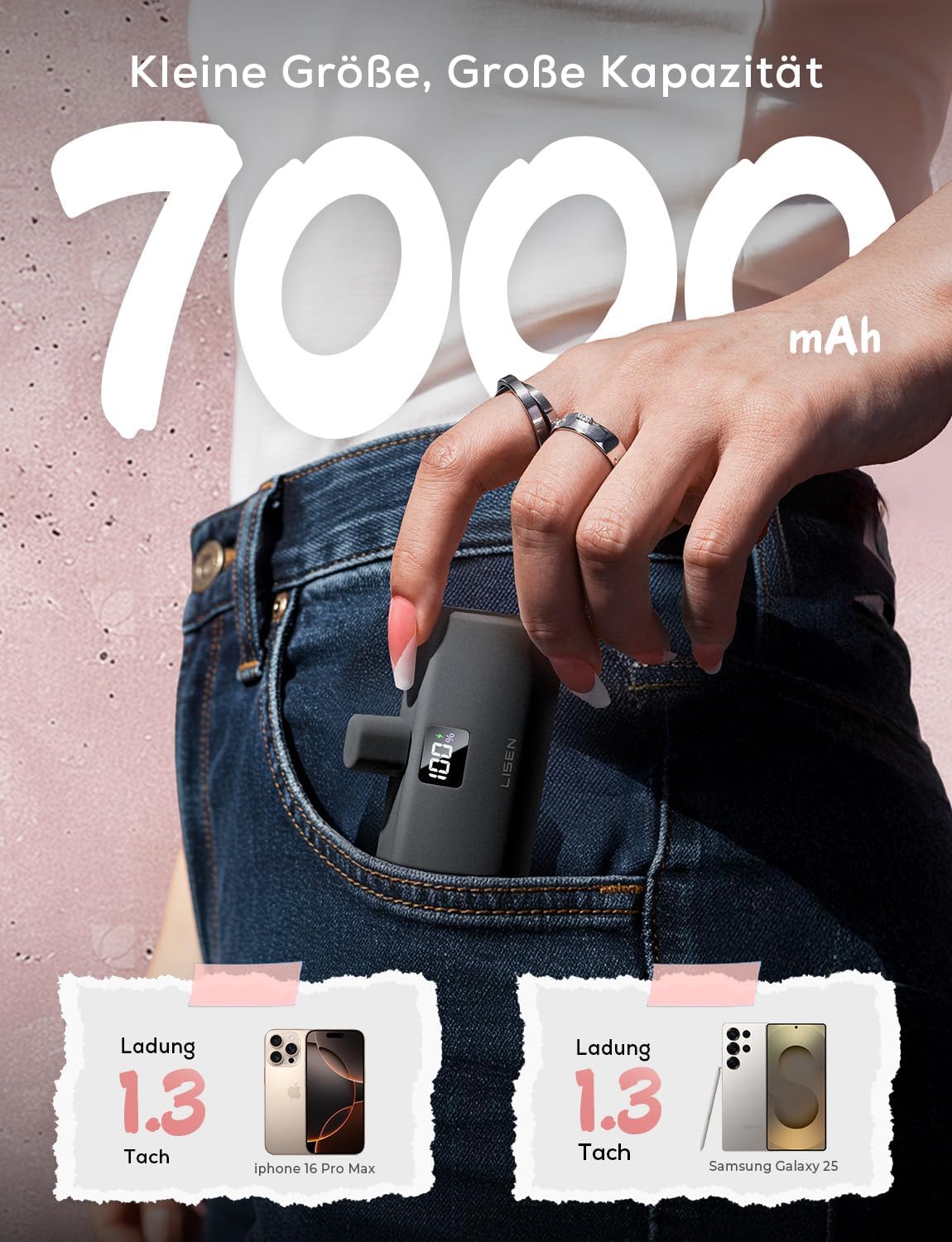 iPhone用LISEN Mini Cargador Portátil