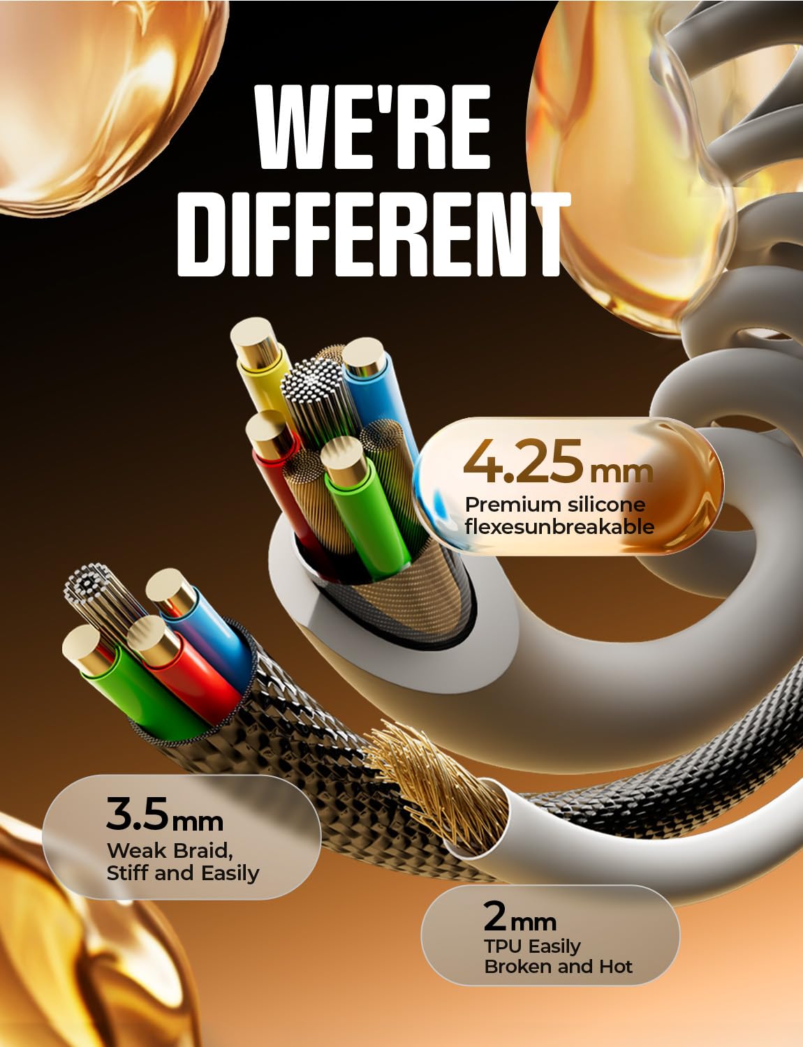 LISEN Coiled USB C Cable, 2 Pack for Car Play & Android Auto Cable