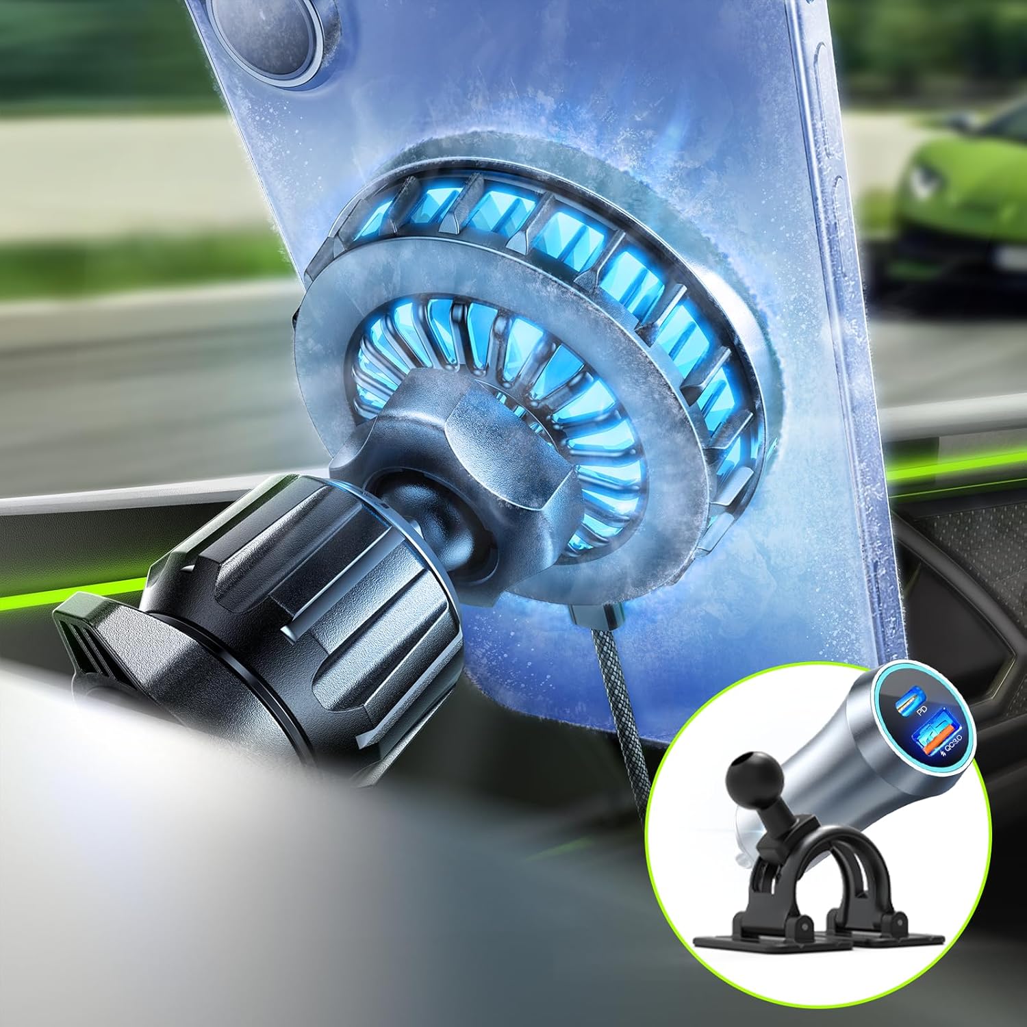 LISEN für Qi2 15W MagSafe Kfz-Ladegerät