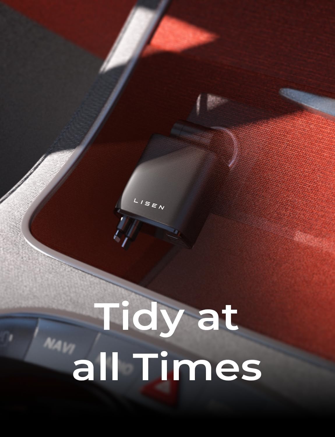 LISEN iPhone 17用 引き込み式カーチャージャー