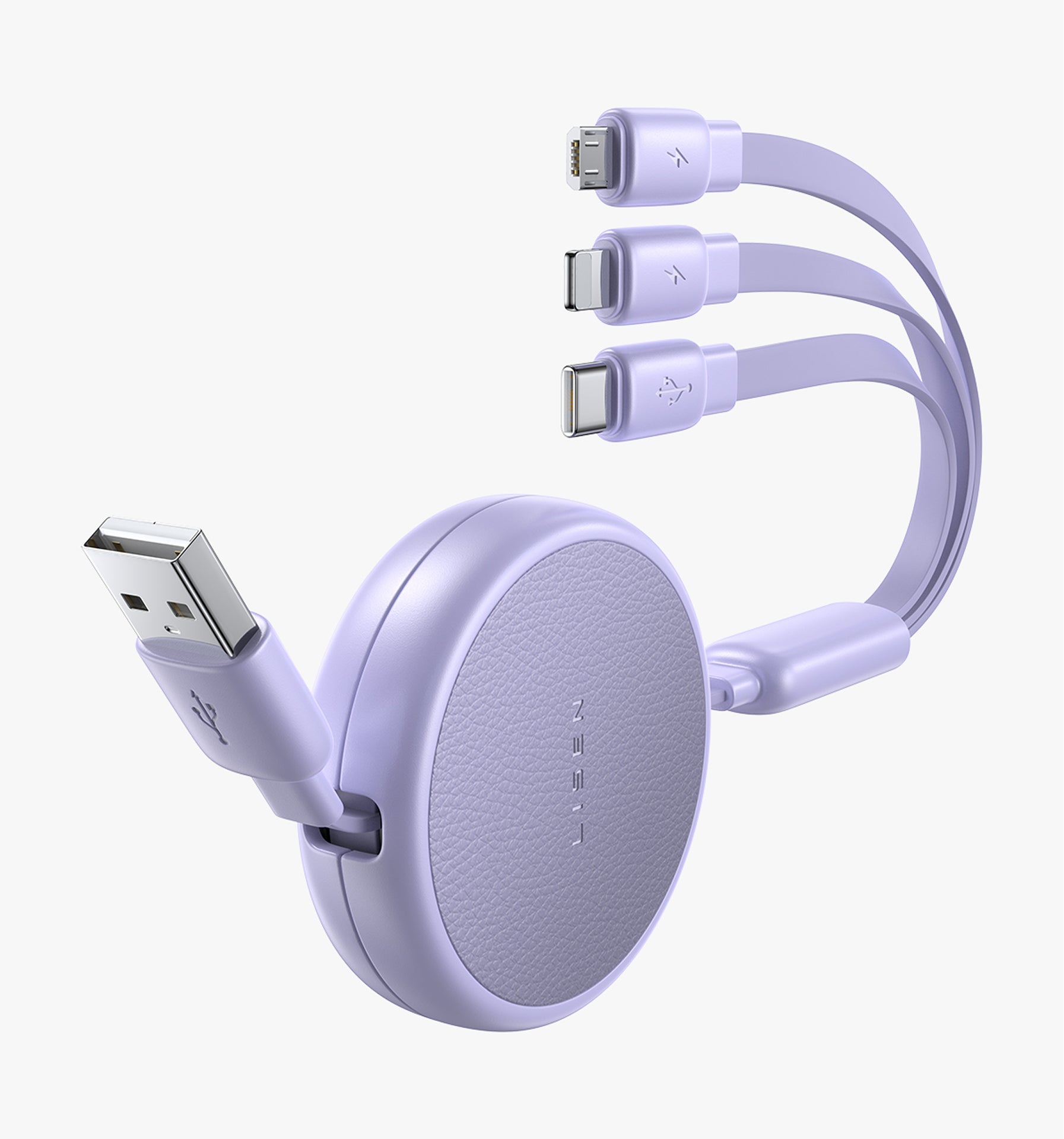 LISEN Multi 3 in 1 Retractable Charging Cable