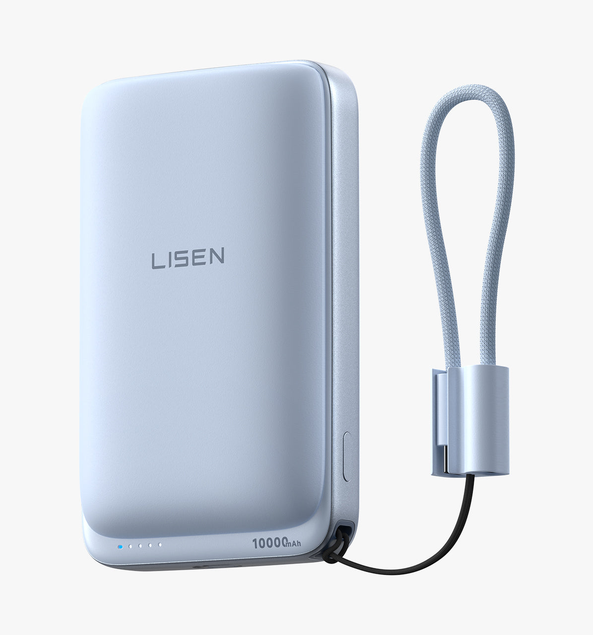 LISEN Qi2.2 25W Power Bank with Built-In USB-C Cable
