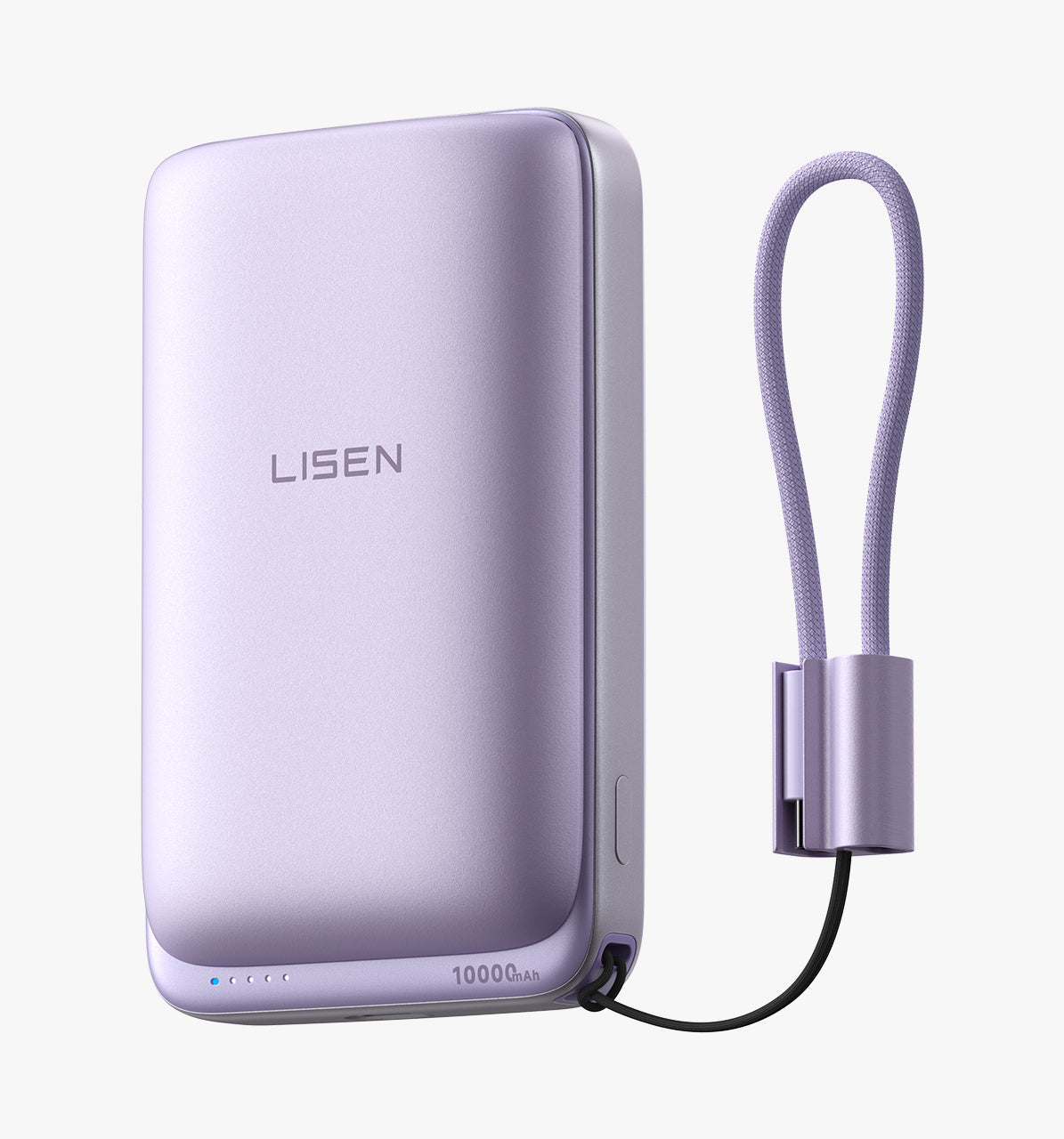 LISEN Qi2.2 25W Power Bank with Built-In USB-C Cable