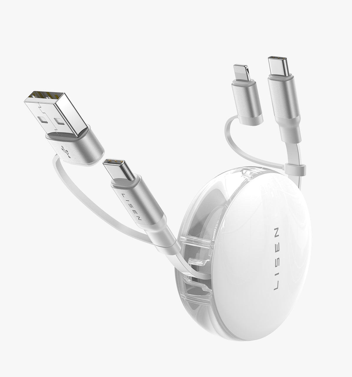 LISEN 3-in-1 einziehbares Ladekabel