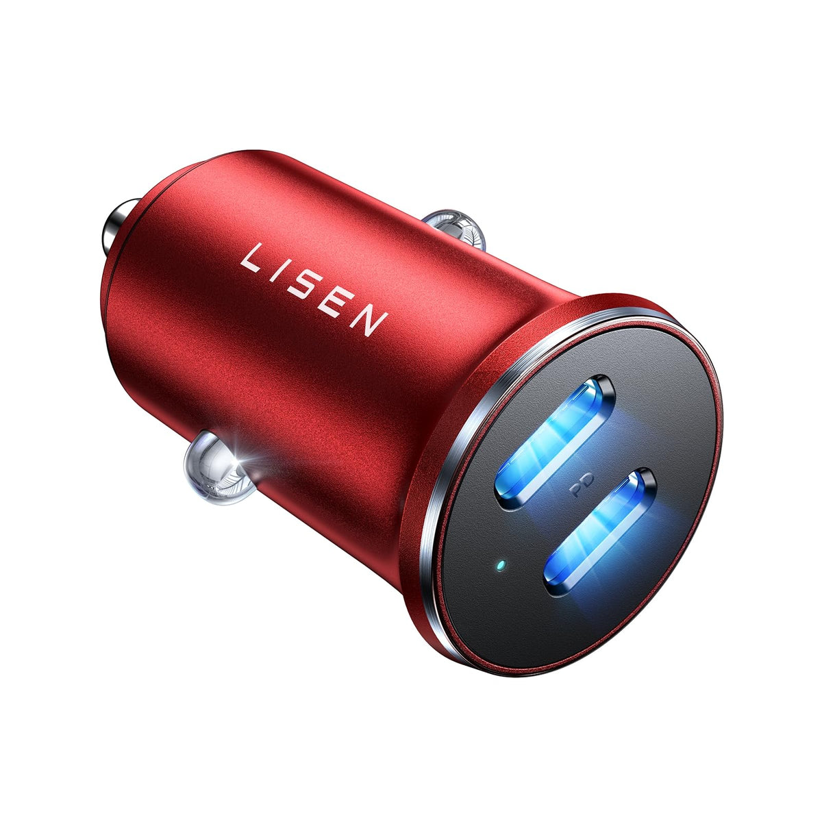 LISEN 90W USB C Car Charger USB C Fast Charge, PD3.0 Fast Car Charger, Red