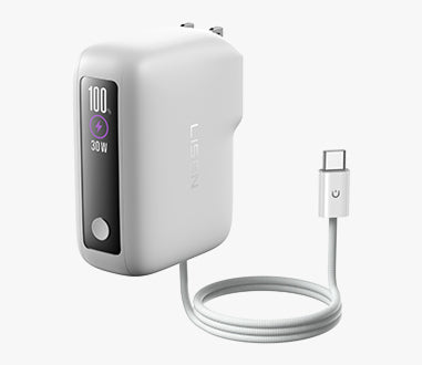 LISEN 3-in-1 Schnellladegerät für Reisen, 35-W-Netzteil &amp; 27-W-Powerbank, tragbares Ladegerät mit integriertem 1 m USB-C-Kabel und klappbarem Stecker, 7000-mAh-Akku für iPhone 17/16, Galaxy, Pixel 10 