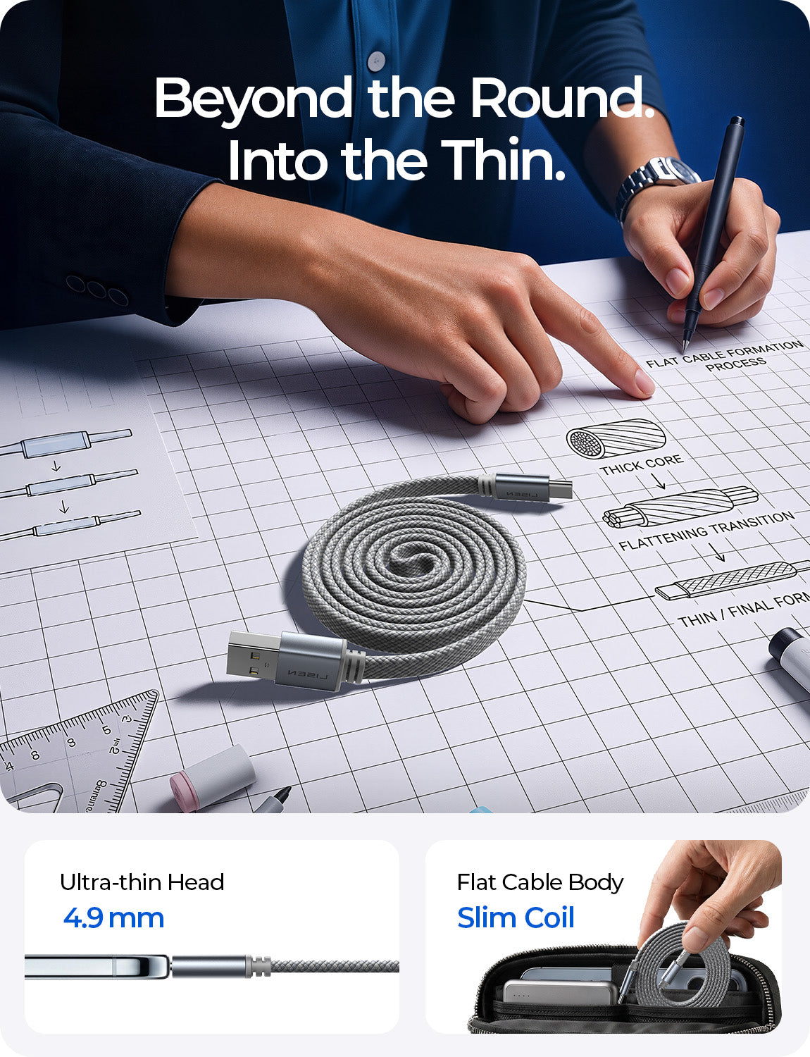 LISEN for iPhone 18/18 Pro Max Duo 17 Car Carplay Cable Charger Cord USB C