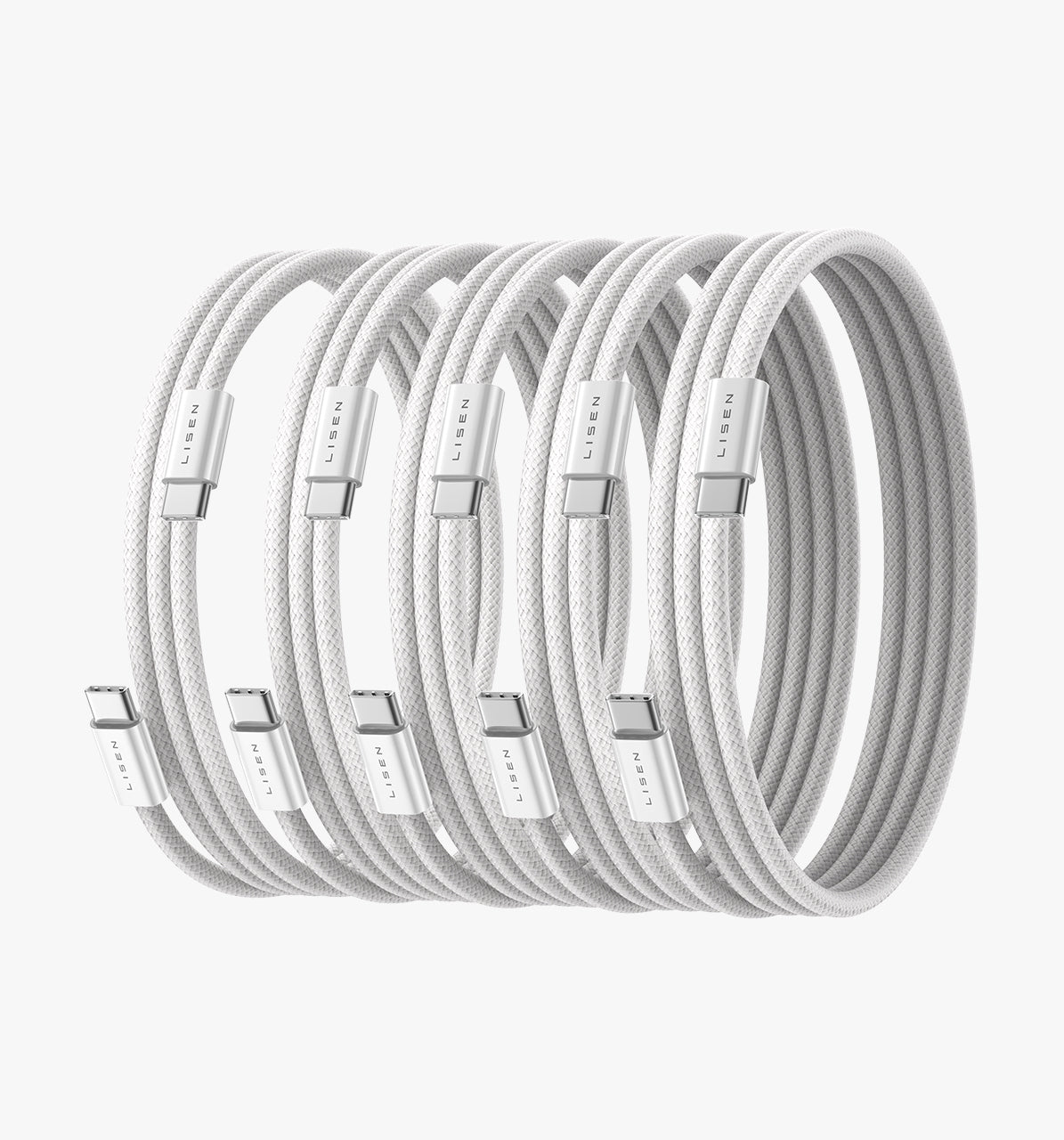 Lisen USB C to C Cable [60W, 5-Pack]