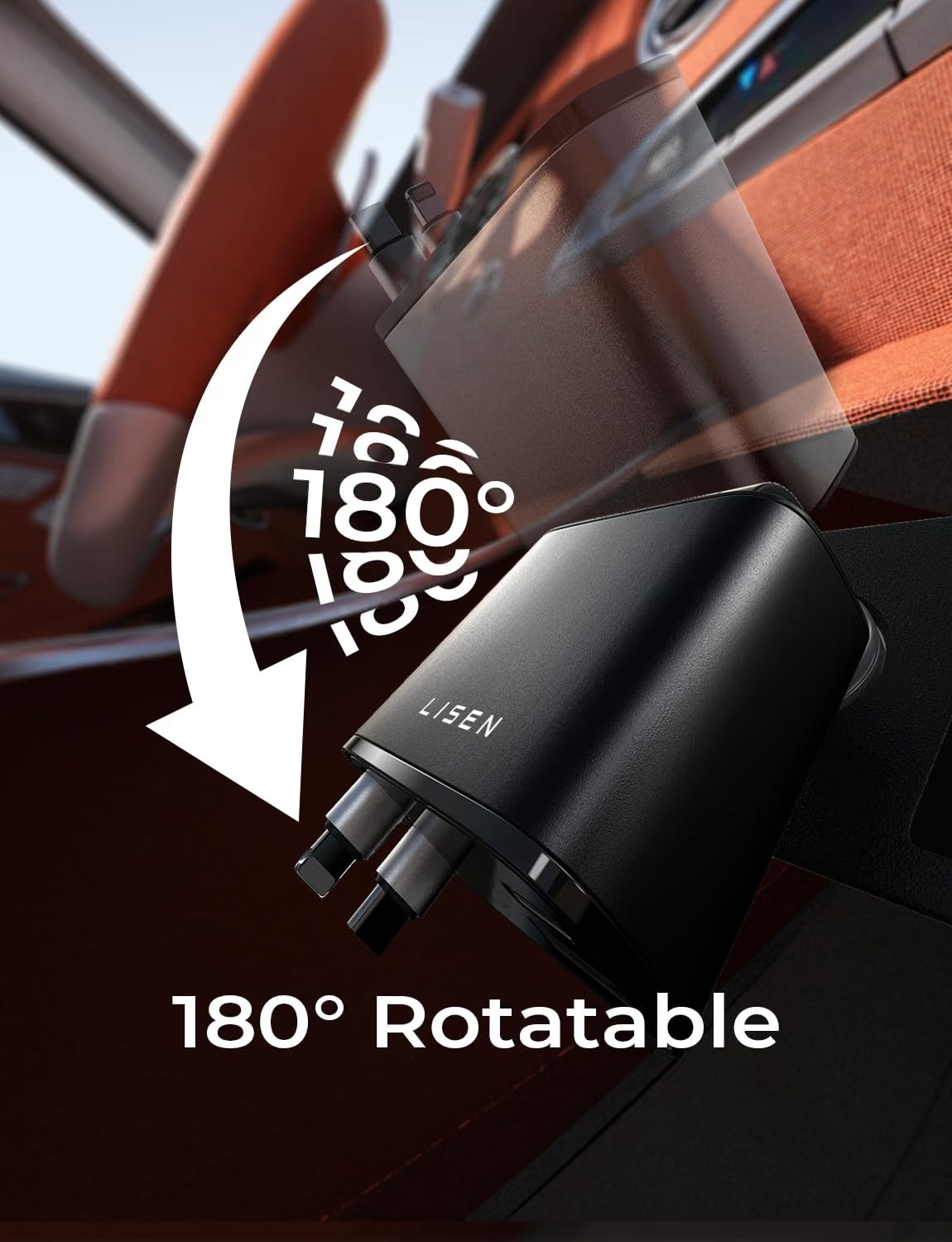 Birthday for Women Men Drivers - LISEN 4 in 1 Car Charger 84W Retractable 12V USB C Adapter Socket Cigarette Lighter Charger Car Accessories Gadgets for iPhone 17 15