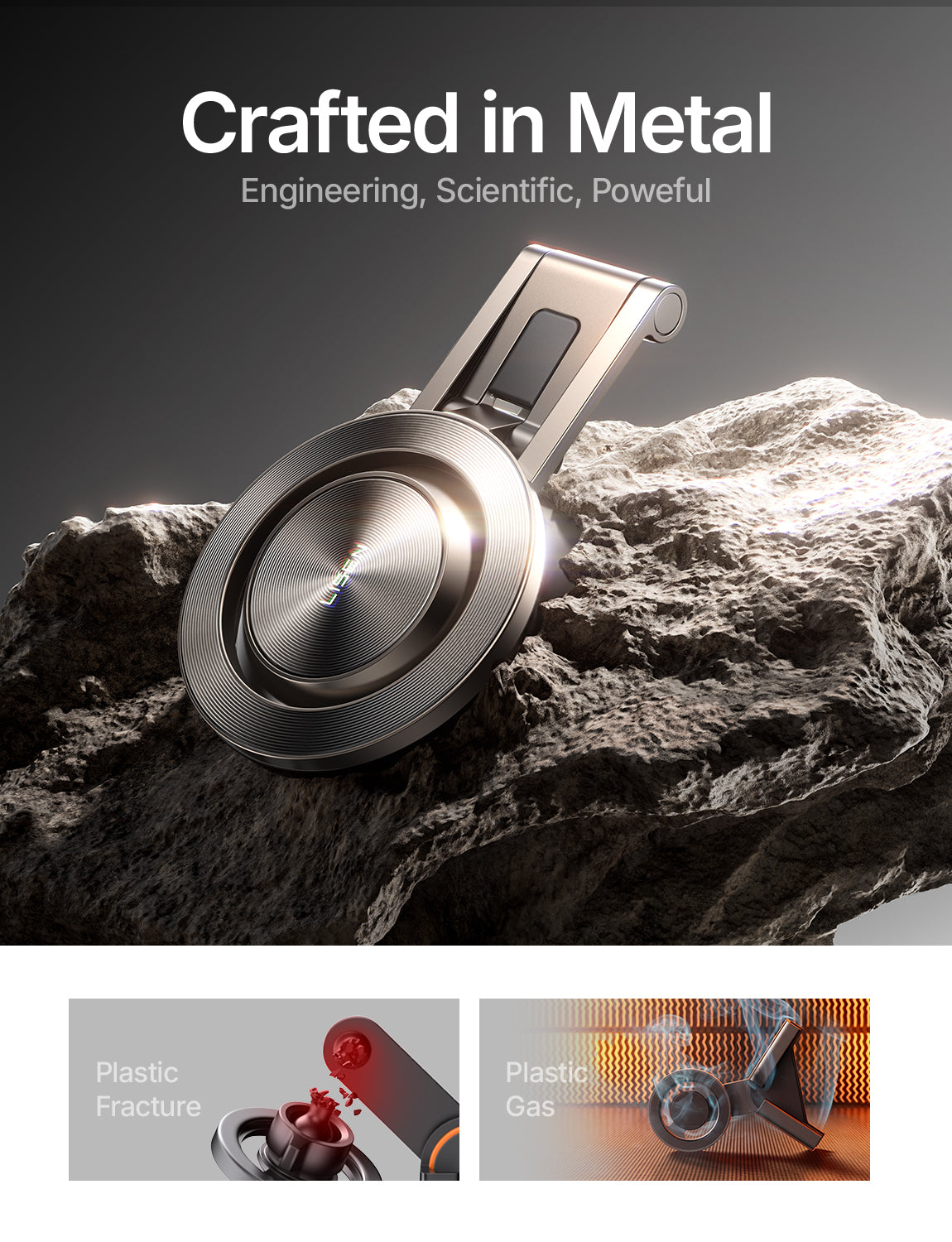 LISEN Tesla Phone Mount [Integrated and High-Efficiency] Magsafe Car Mount