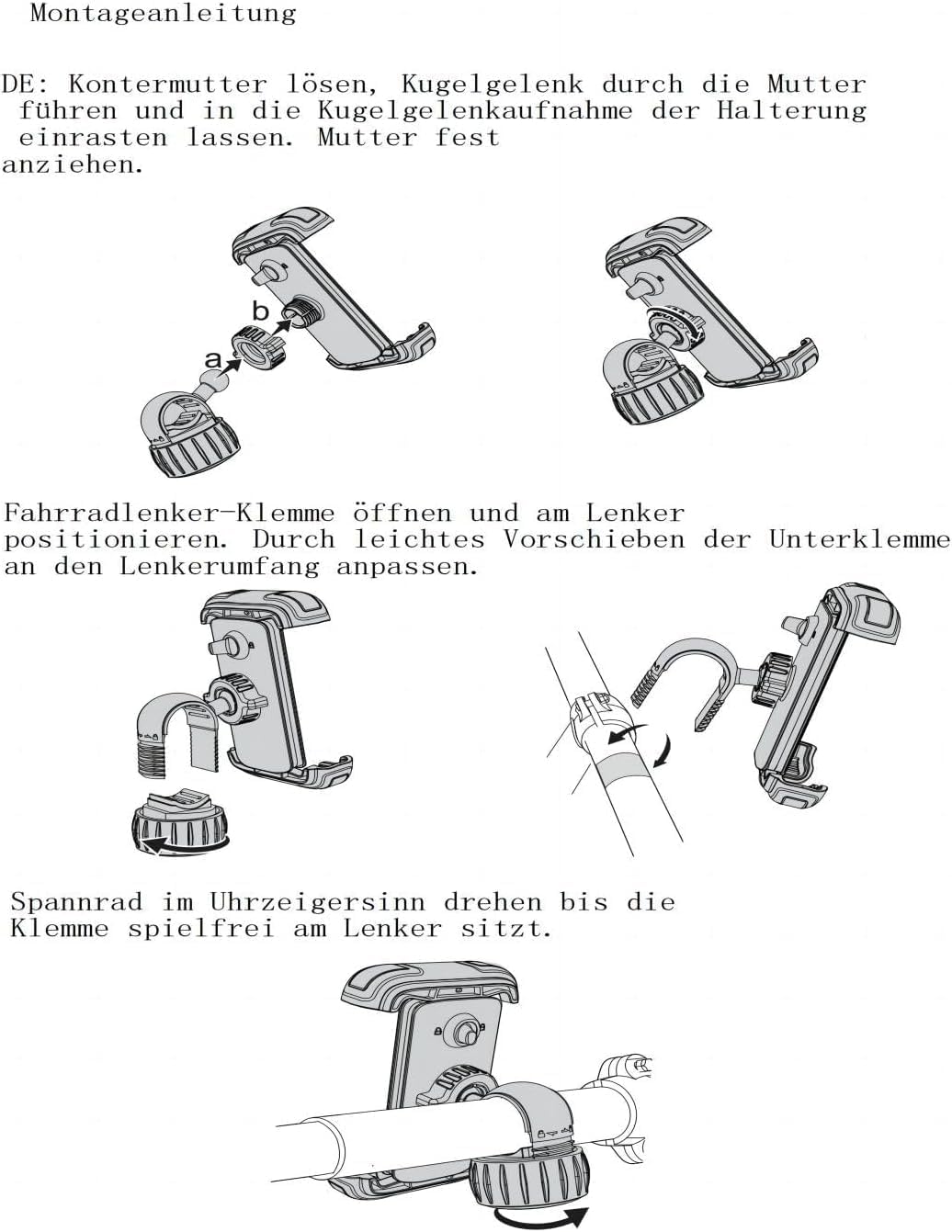 LISEN 携帯電話ホルダー 自転車ハンドルバー
