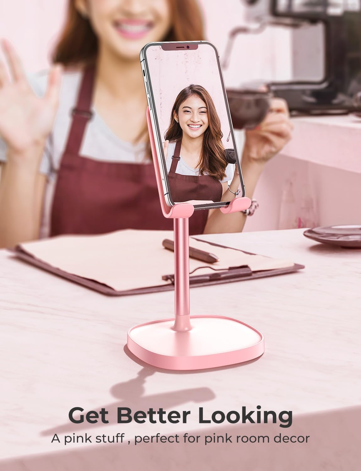 Lisen Verstellbarer Handyhalter für den Schreibtisch