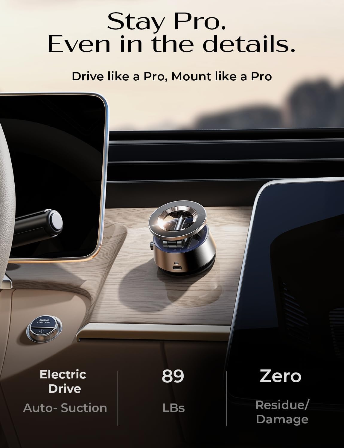 LISEN Suction Phone Mount【2026 Auto Vacuum 3.0】