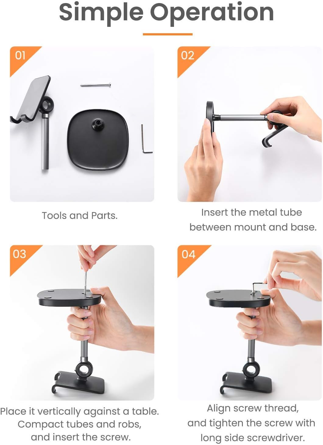 Lisen Verstellbarer Handyhalter für den Schreibtisch