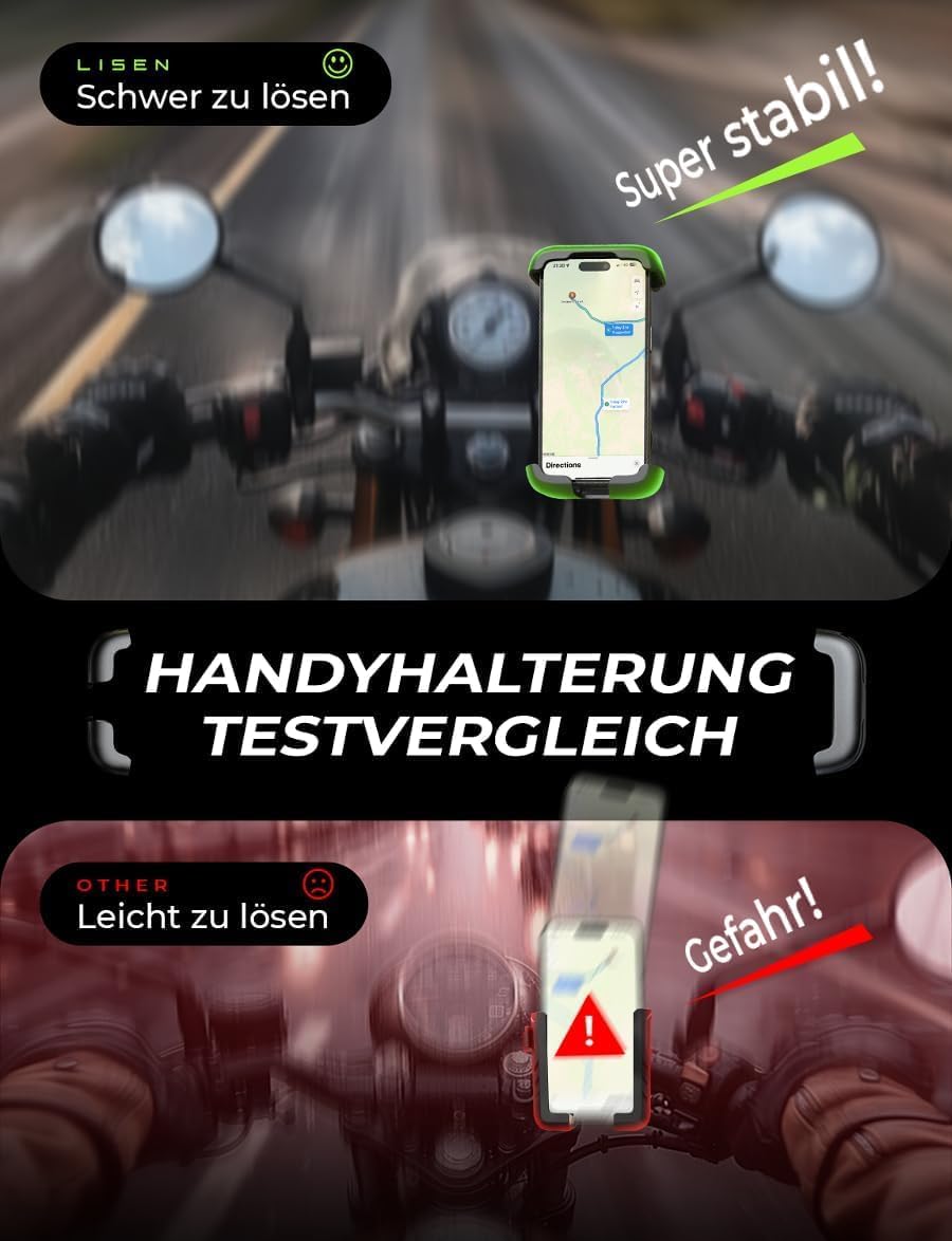 LISEN 携帯電話ホルダー 自転車ハンドルバー