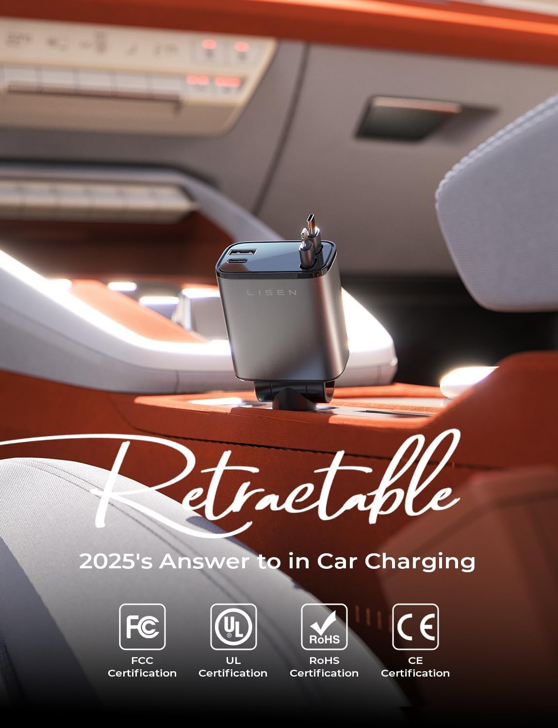 LISEN Retractable Car Charger Gift Box Edition