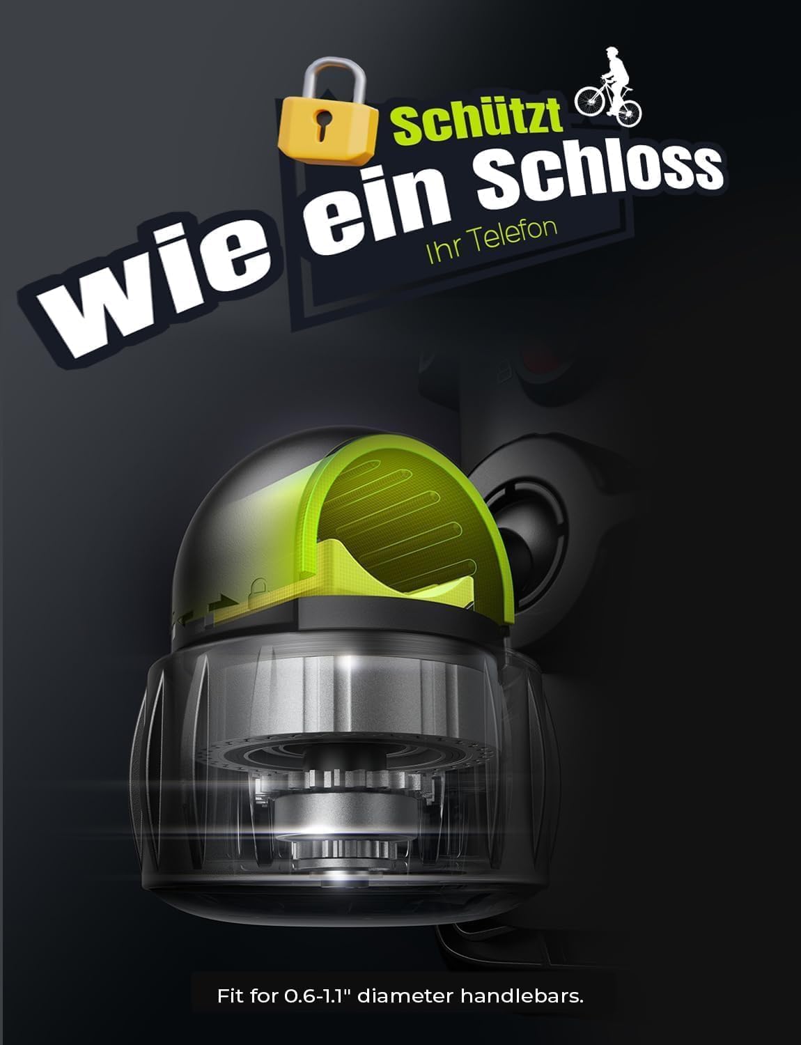 LISEN 携帯電話ホルダー 自転車ハンドルバー