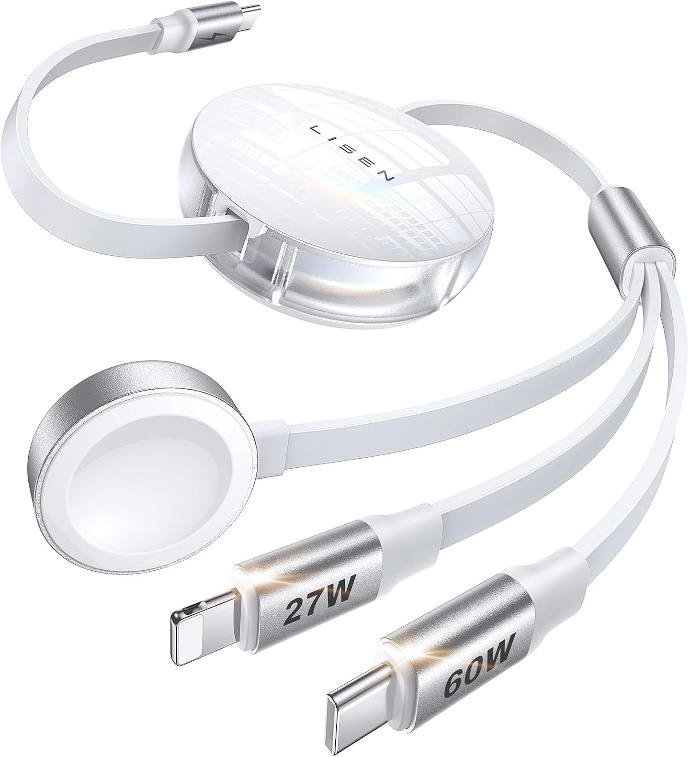 LISEN 3 in 1 引き込み式USB Cケーブル